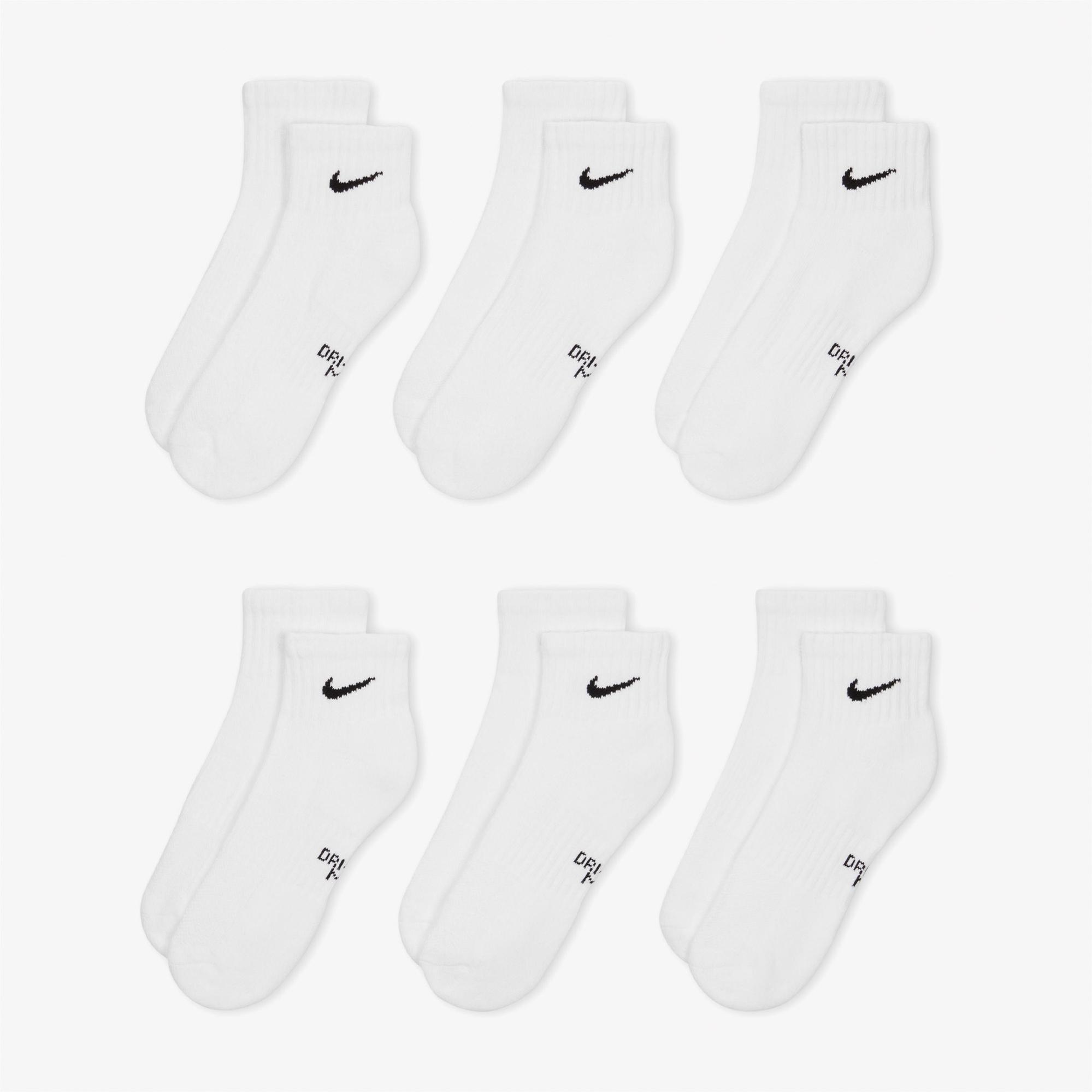 Nike Everyday Cush 6' lı Çocuk Beyaz Çorap