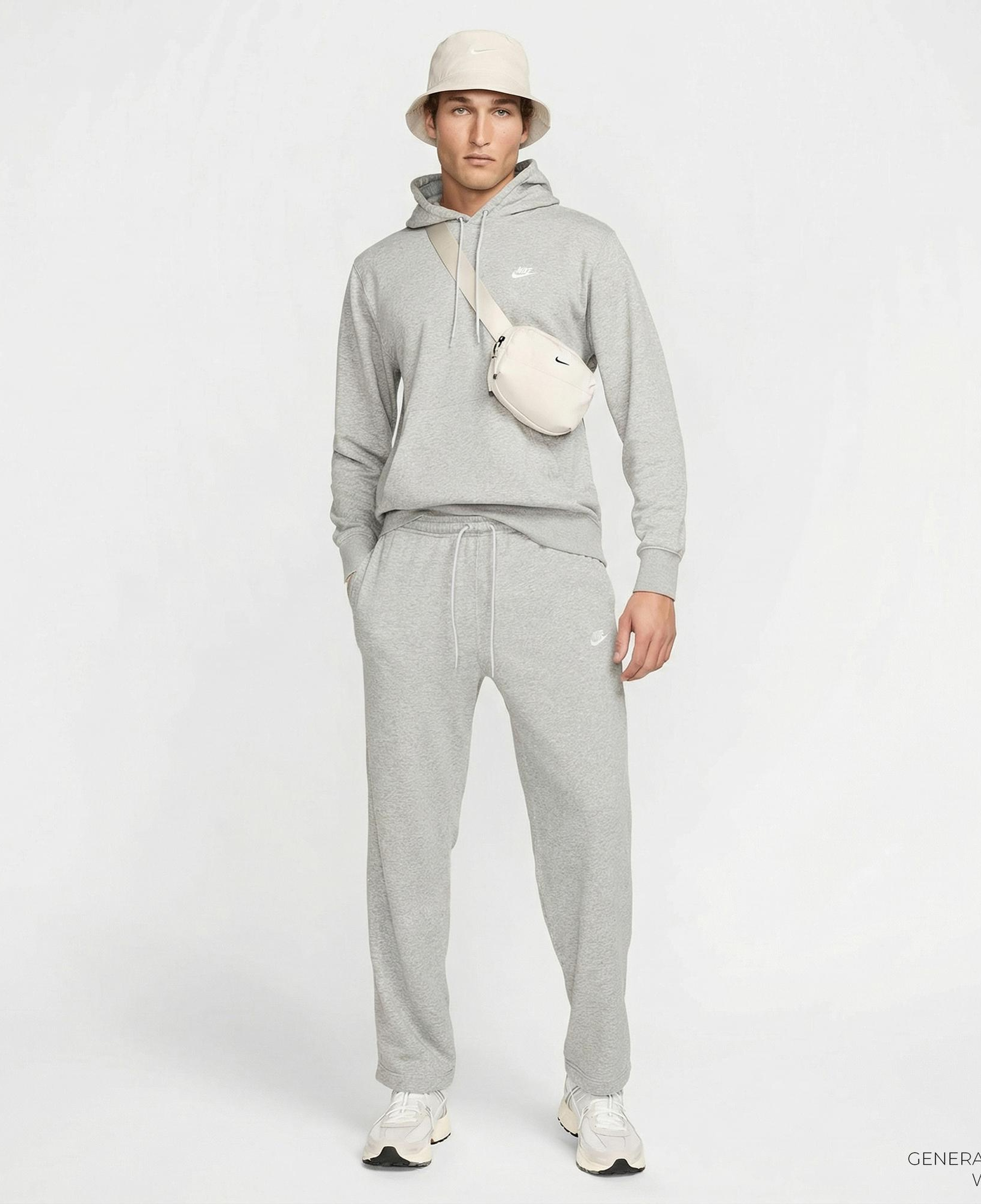 Nike Club French Terry Erkek Gri Eşofman Altı