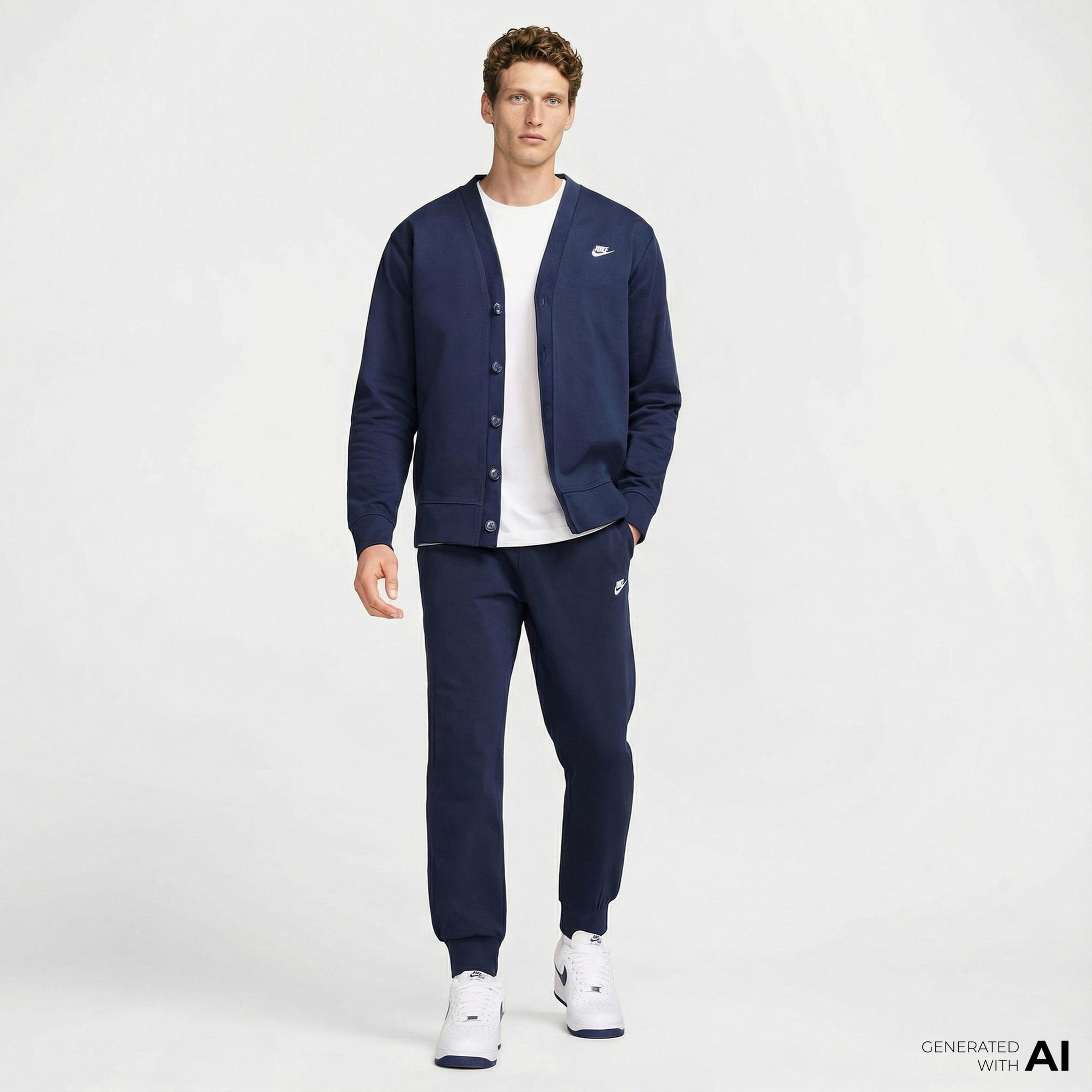 Nike Club Knit Erkek Lacivert Eşofman Altı