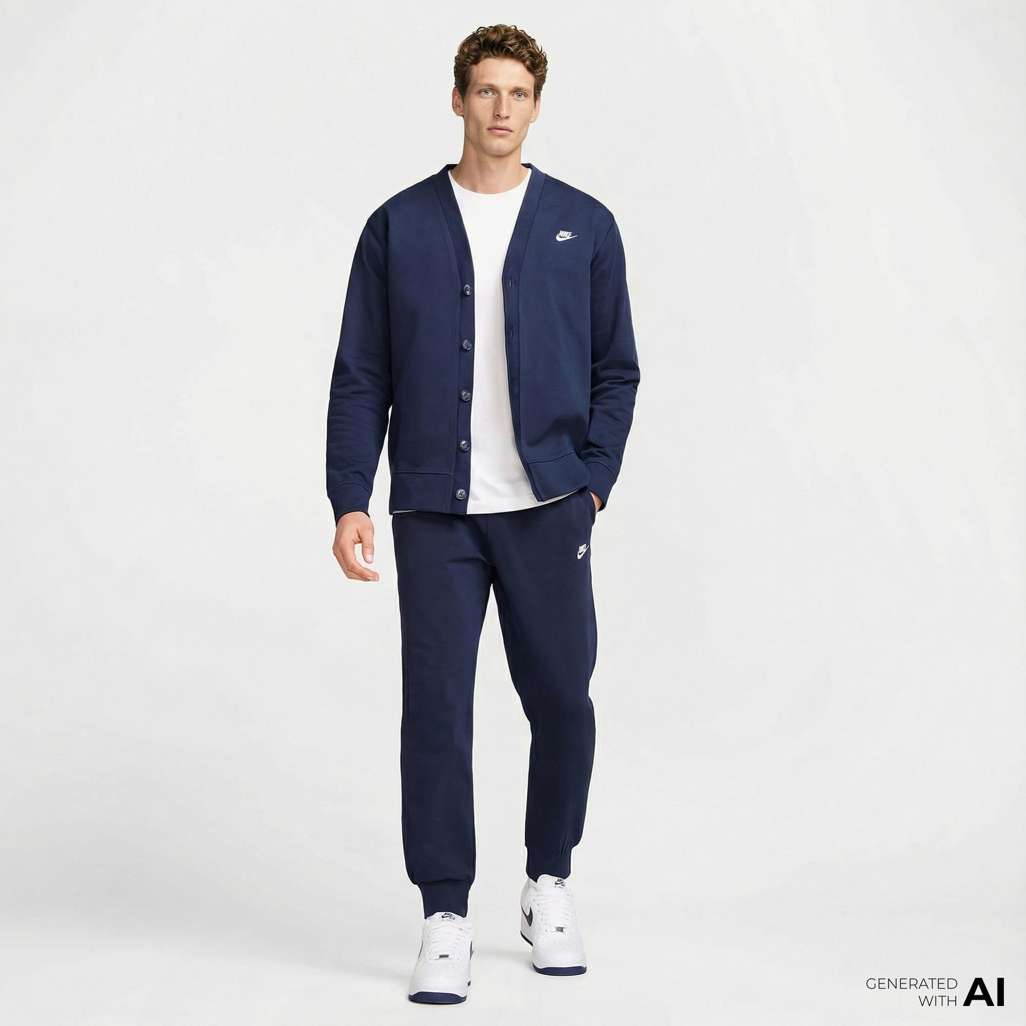 Nike Club Knit Erkek Lacivert Eşofman Altı