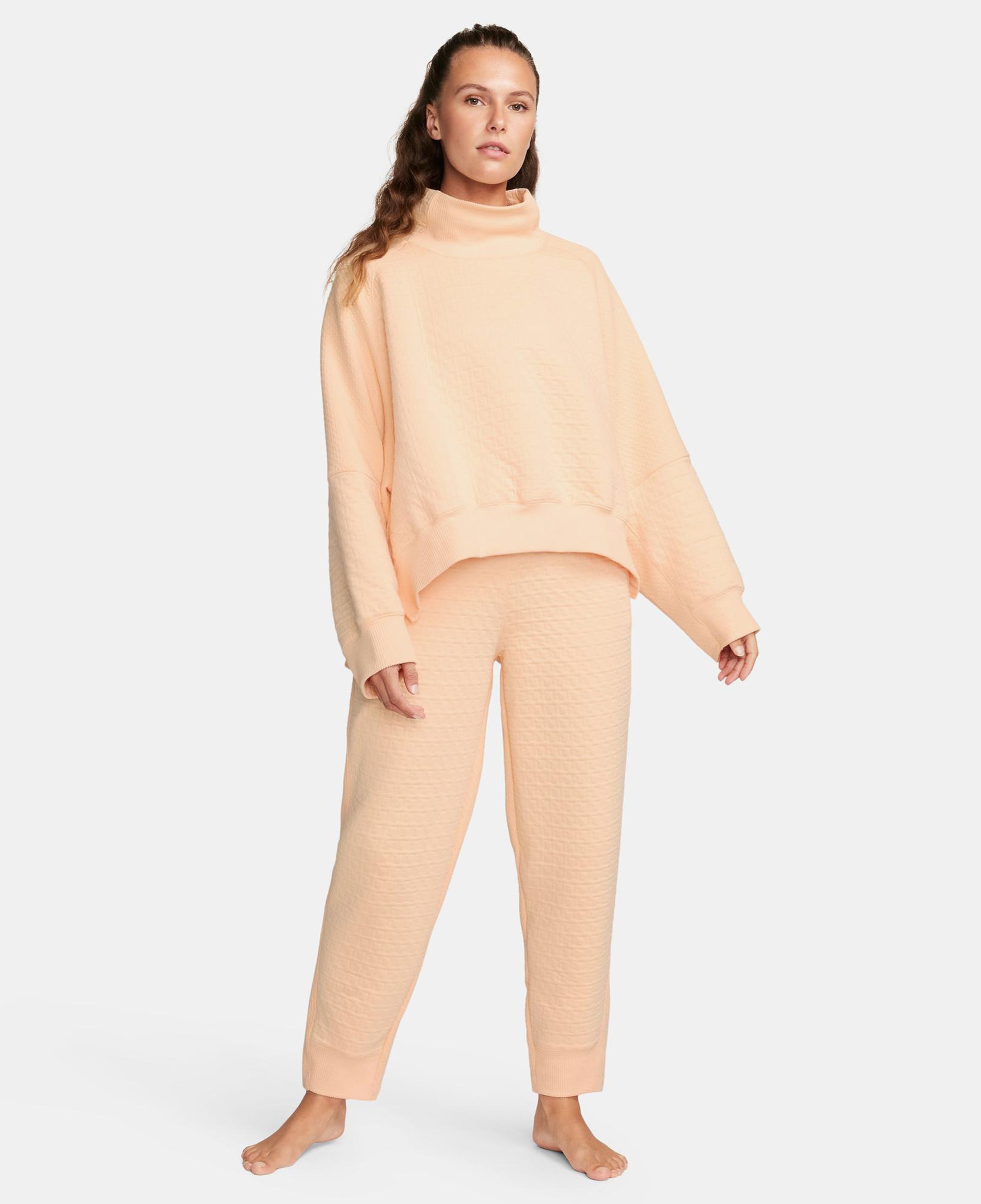 Nike Yoga Therma-Fit Fleece Kadın Turuncu Sweatshirt