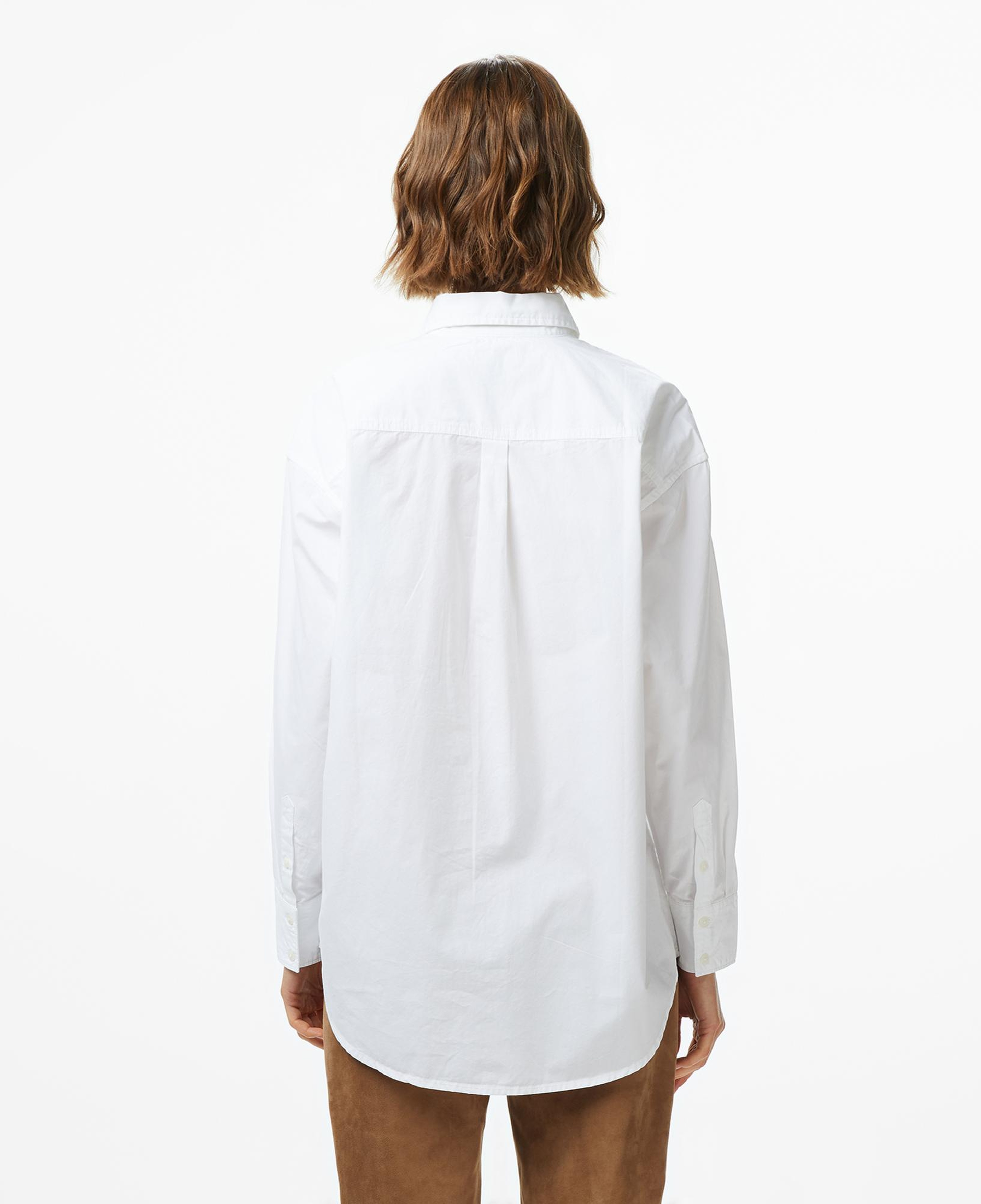 Guess Oversized Cepli Kadın Beyaz Gömlek