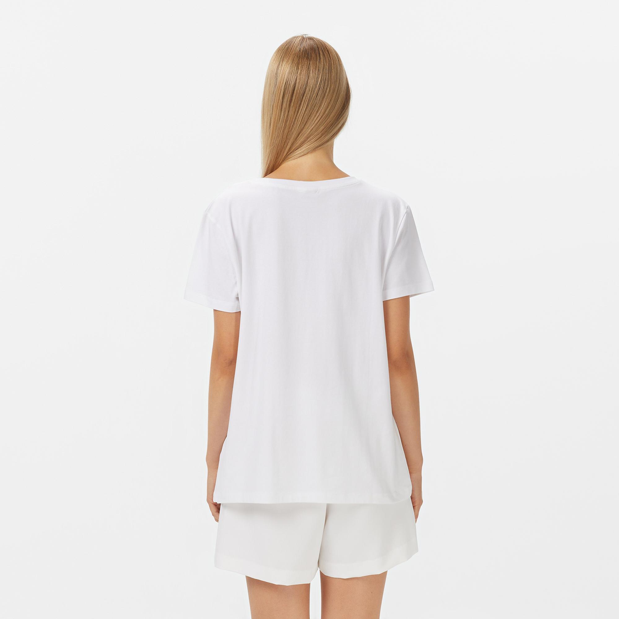 Guess Briana Regular Fit Kadın Beyaz T-Shirt