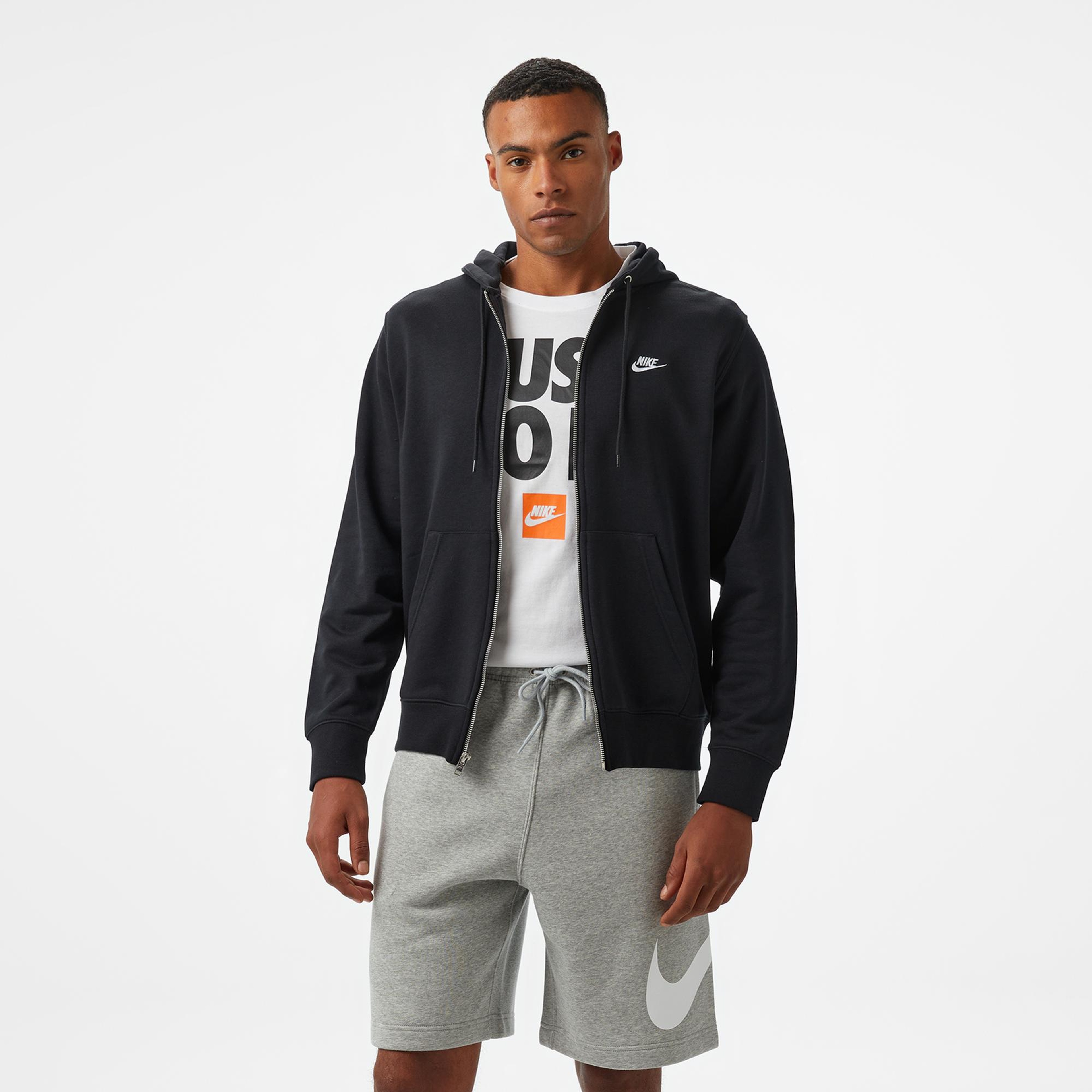 Nike Club Fleece Erkek Siyah Hoodie