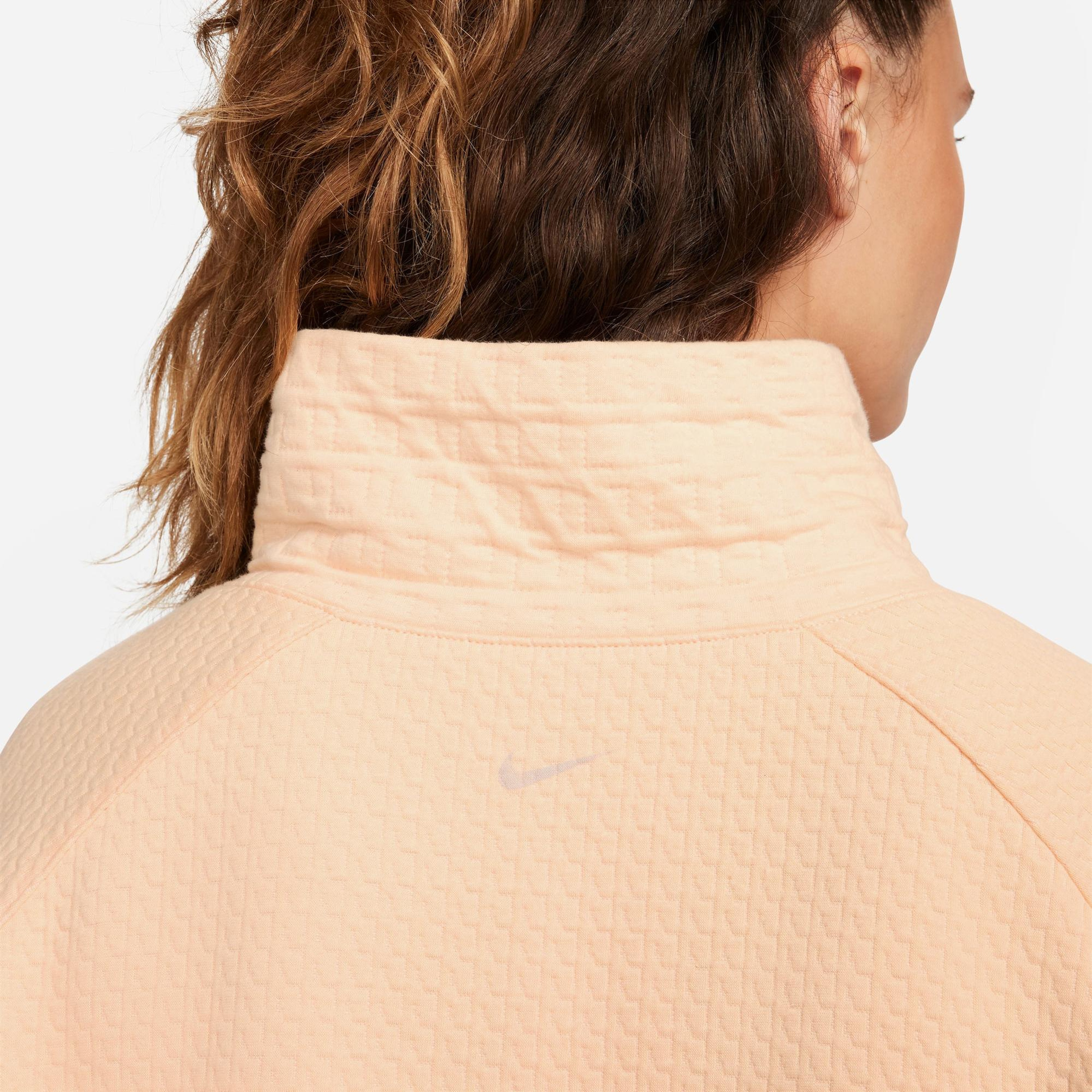 Nike Yoga Therma-Fit Fleece Kadın Turuncu Sweatshirt