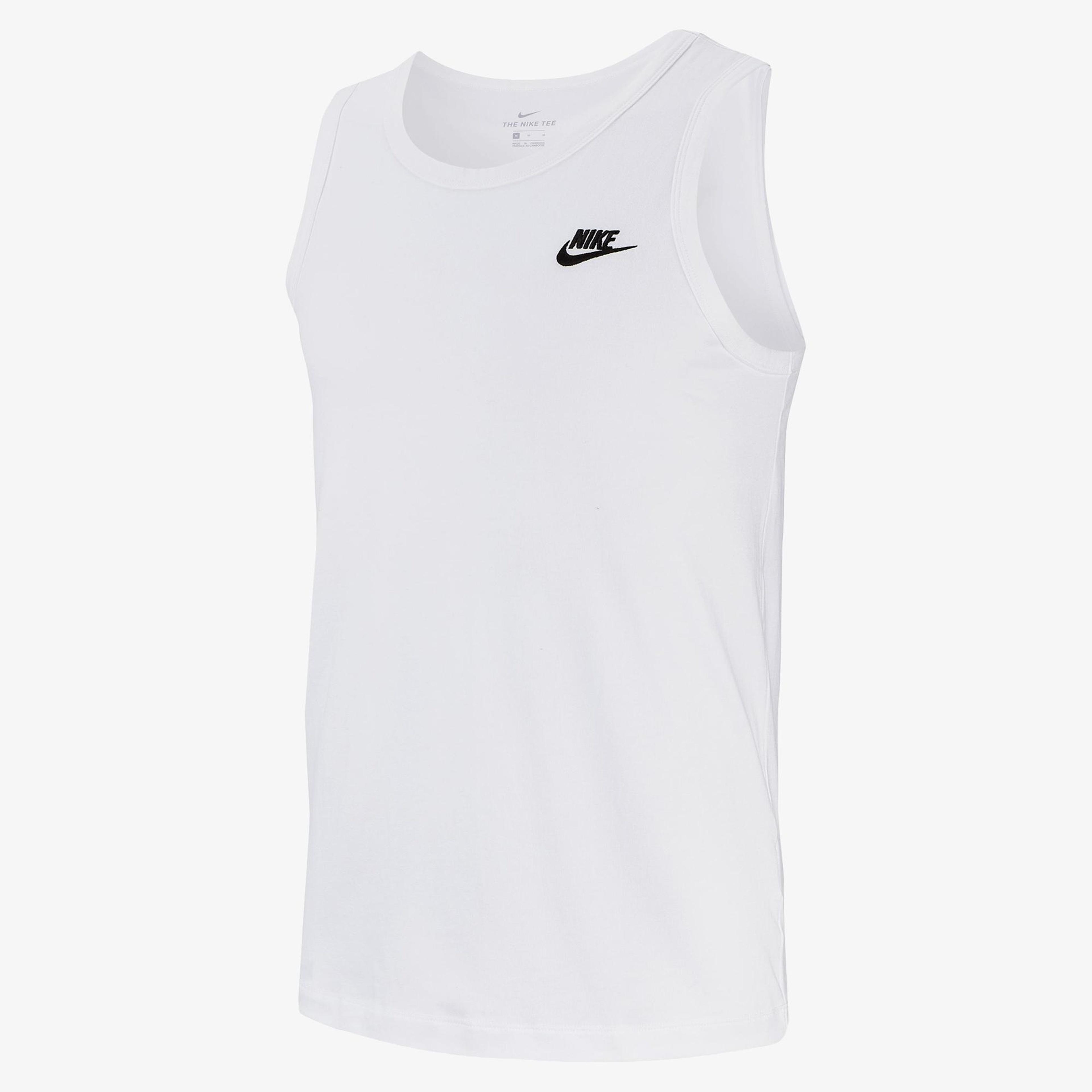 Nike Sportswear Club Erkek Beyaz Kolsuz T-Shirt