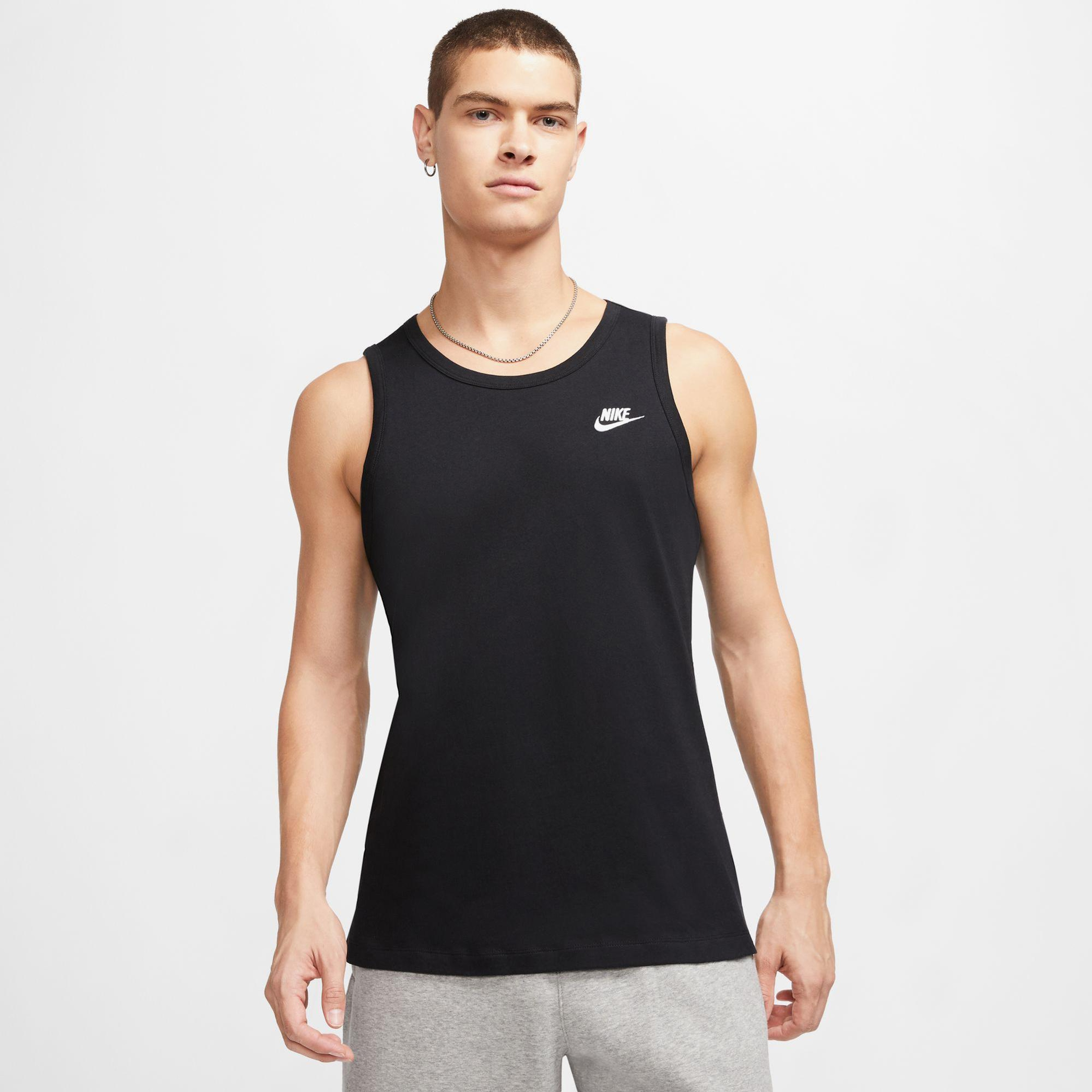 Nike Sportswear Club Erkek Siyah Kolsuz T-Shirt