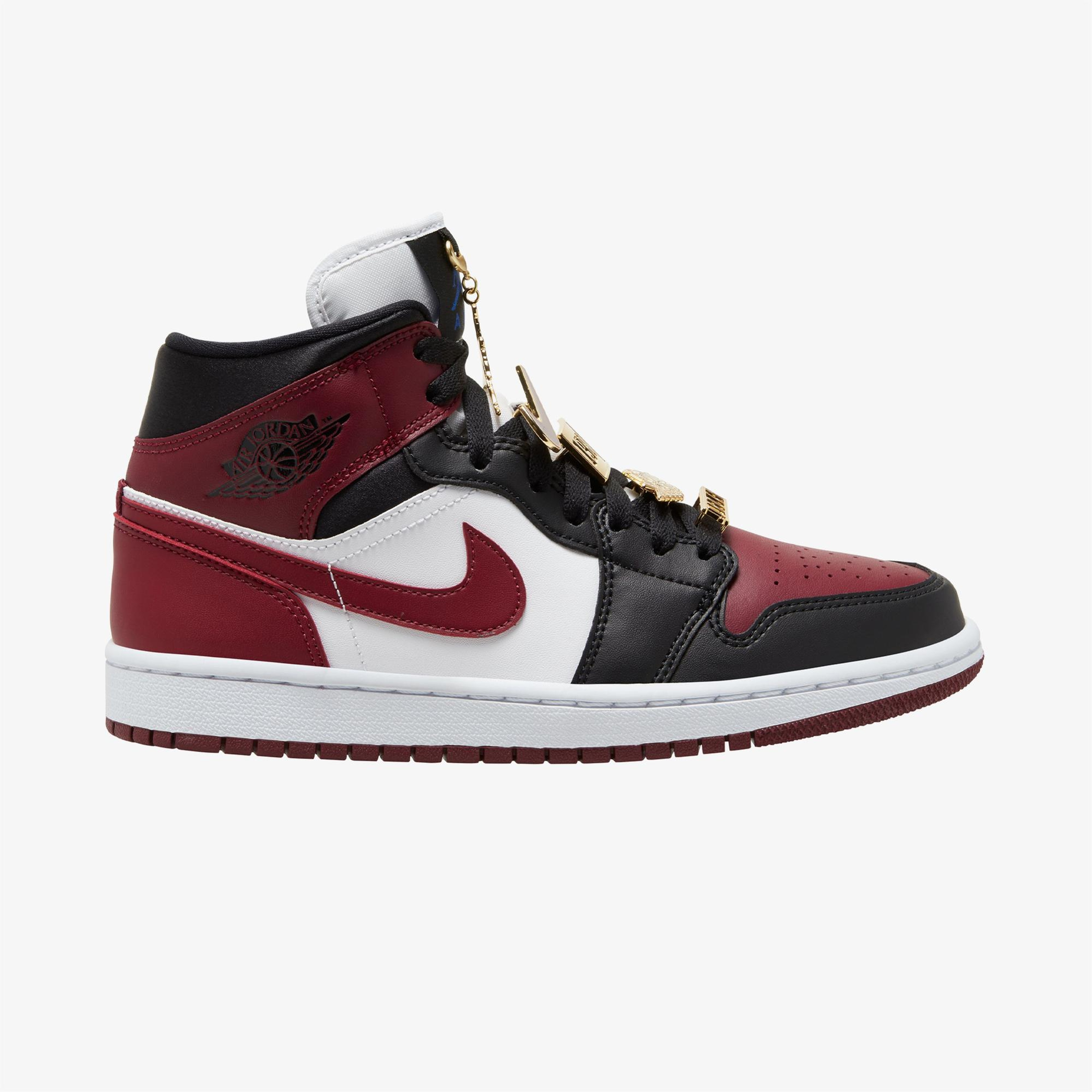 Jordan Air 1 Mid SE Kadın Bordo Spor Ayakkabı