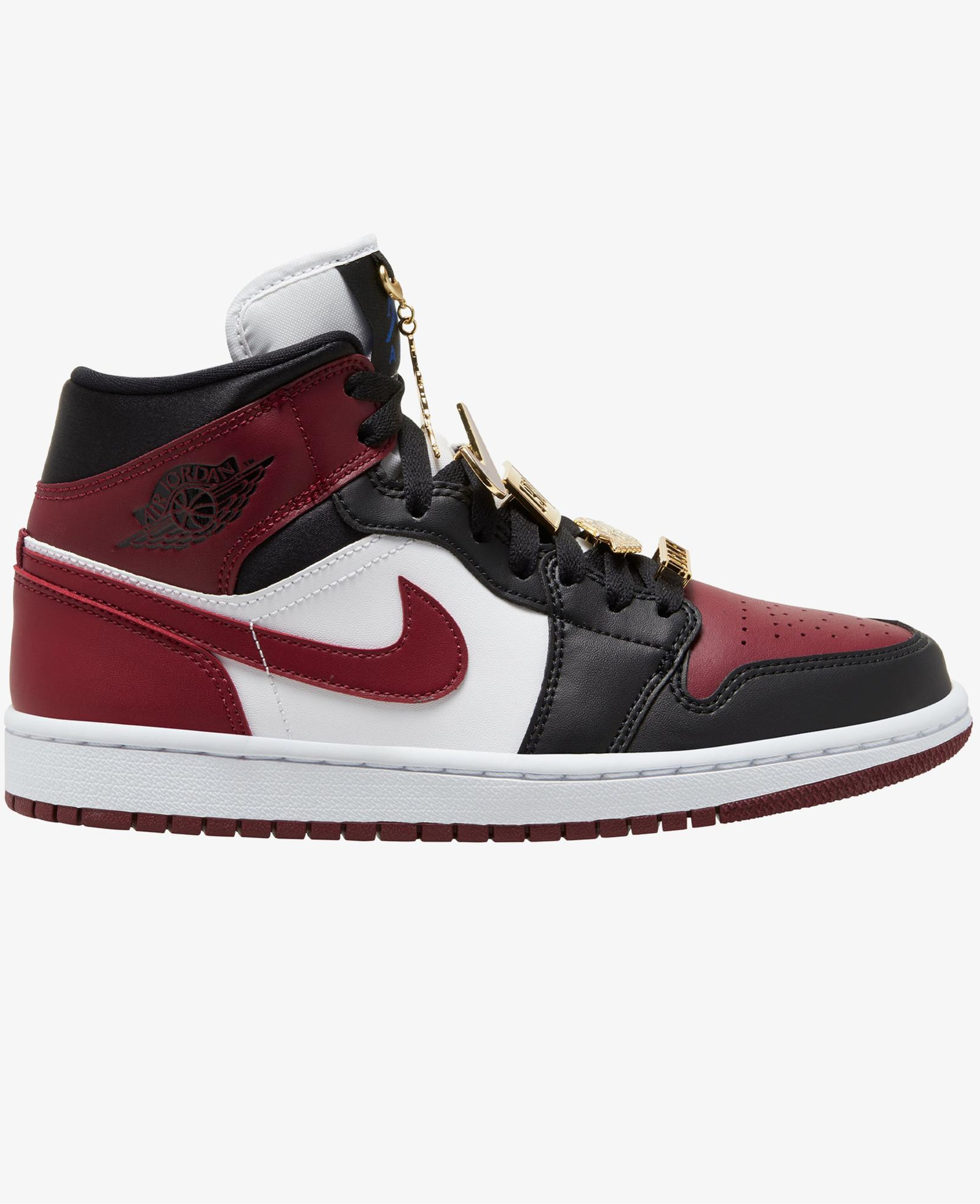 Jordan Air 1 Mid SE Kadın Bordo Spor Ayakkabı