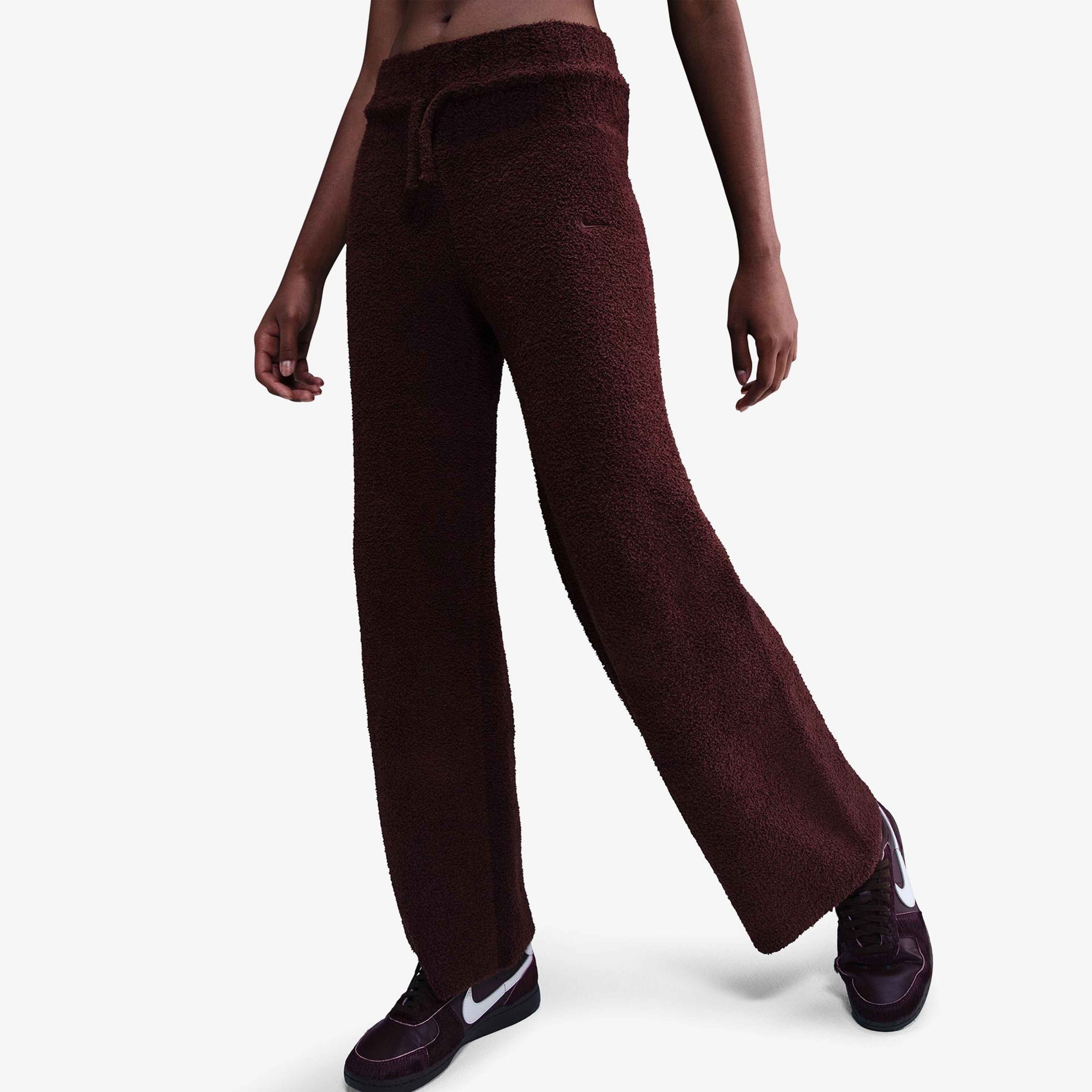 Nike Sportswear Phoenix Cozy Bouclé Kadın Bordo Eşofman Altı