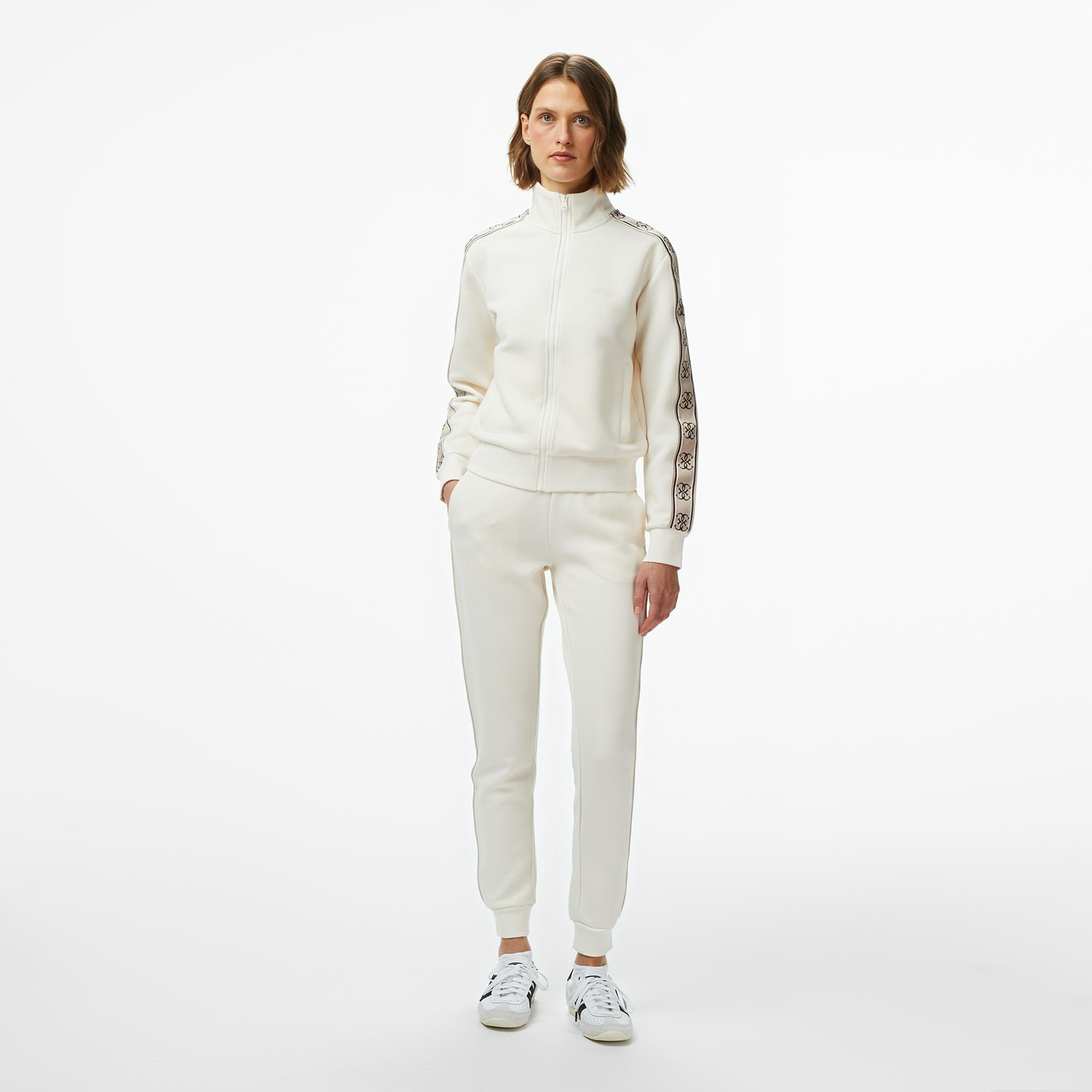 Guess Britney Jogger Punto Milano Kadın Beyaz Eşofman Altı