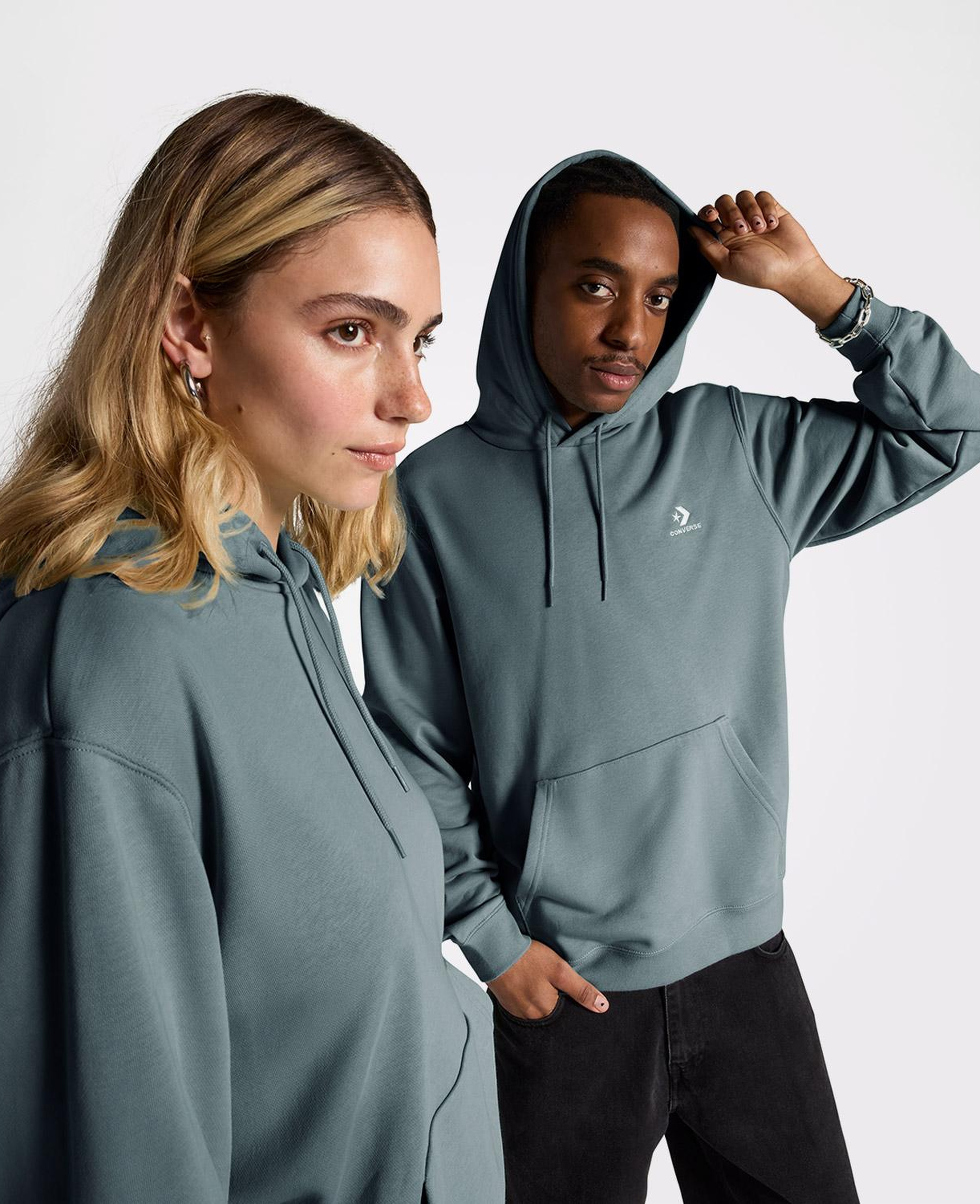 Converse Go-To Unisex Kapüşonlu Yeşil Hoodie