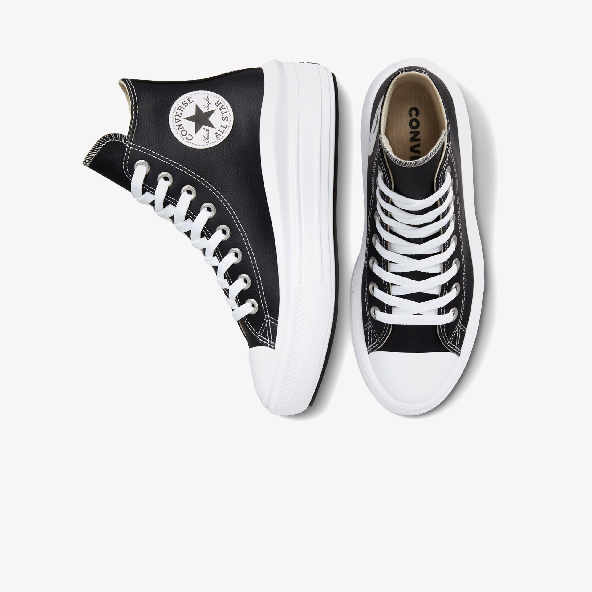 Converse Chuck Taylor All Star Move Platform Foundational Leather Kadın Siyah Sneaker