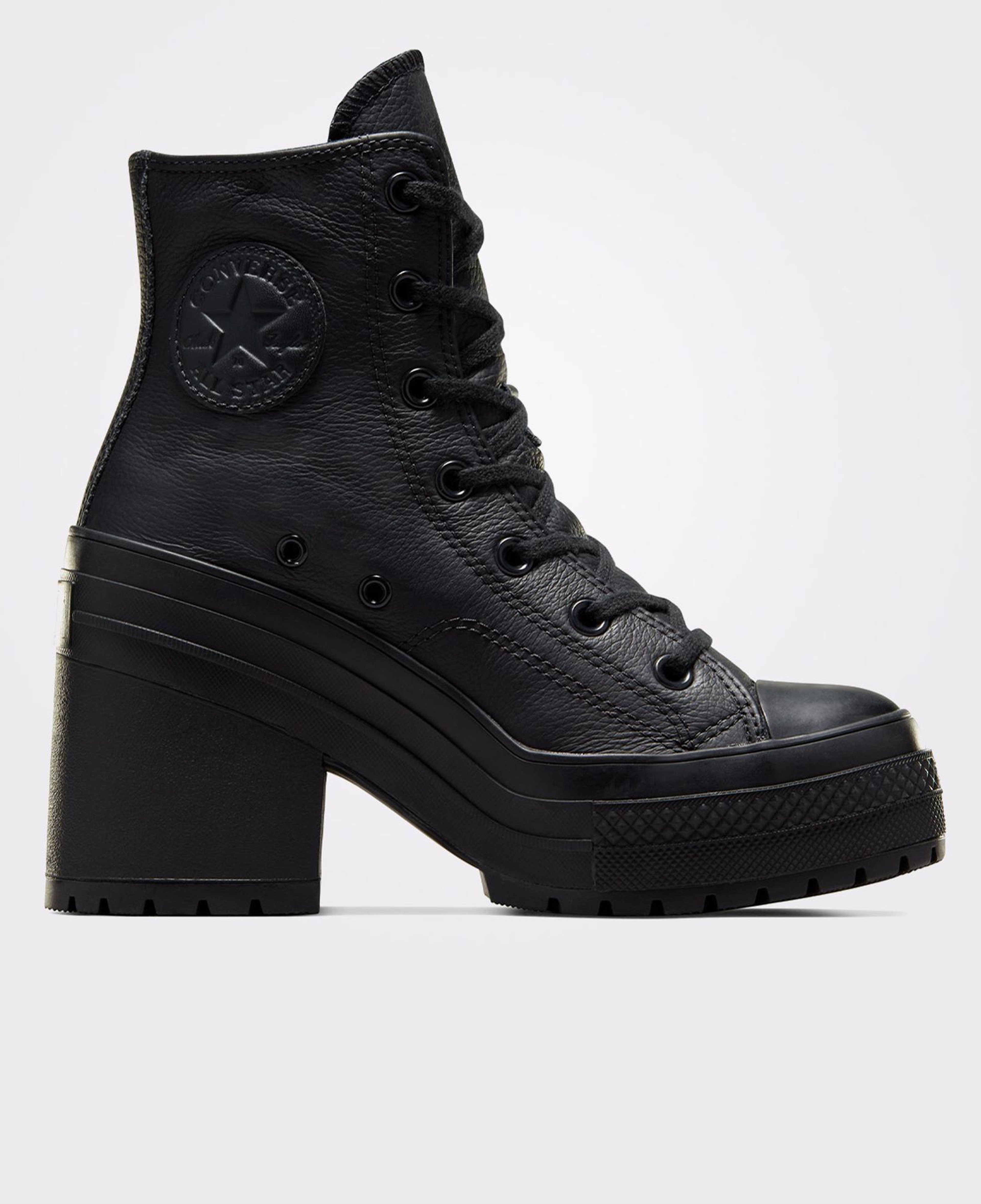 Converse Chuck 70 De Luxe Unisex Siyah Deri Platform Sneaker