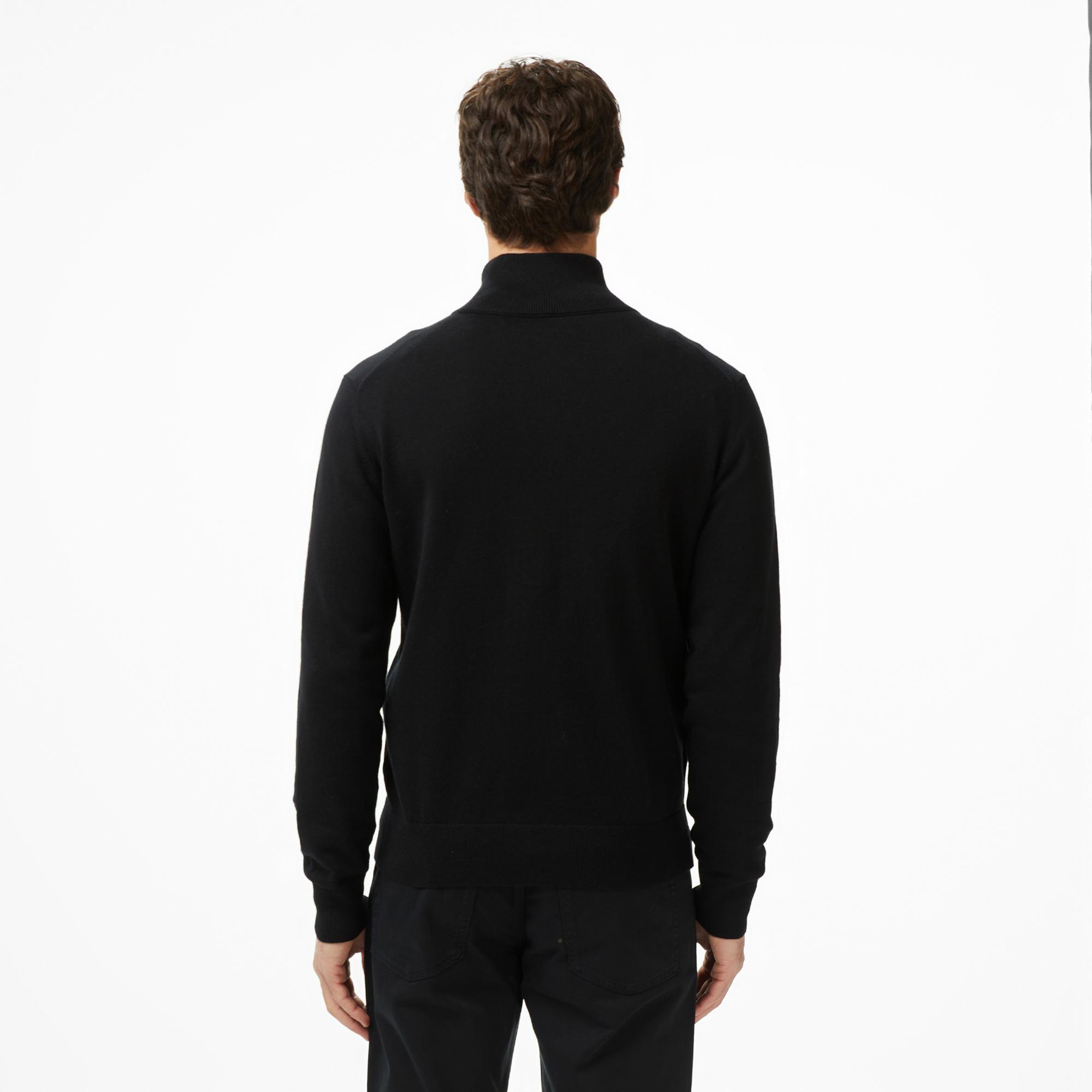 Boss Kanozip Erkek Siyah Triko