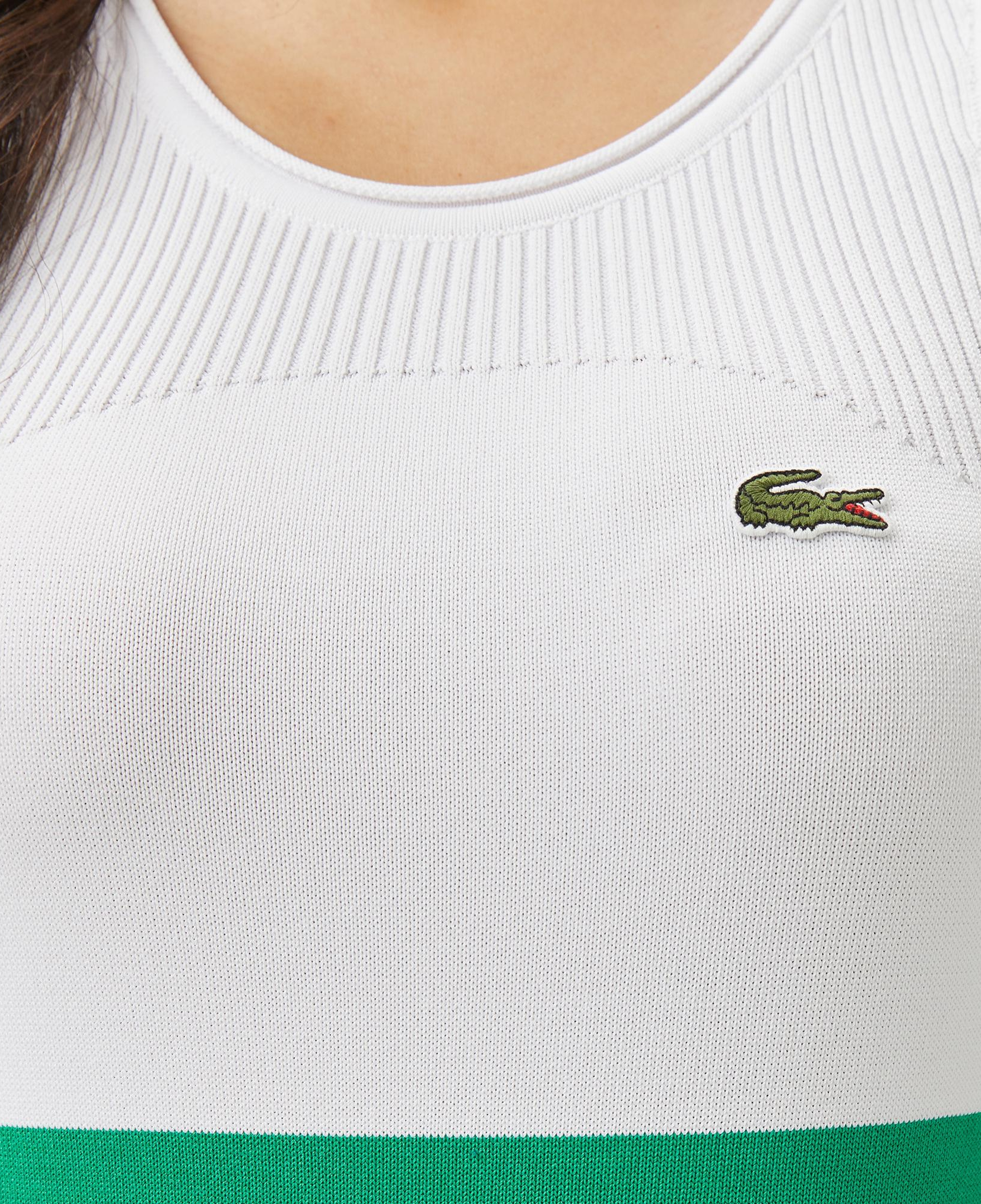 Lacoste Kadın Slim Fit Kolsuz Bisiklet Yaka Renk Bloklu Lacivert Elbise
