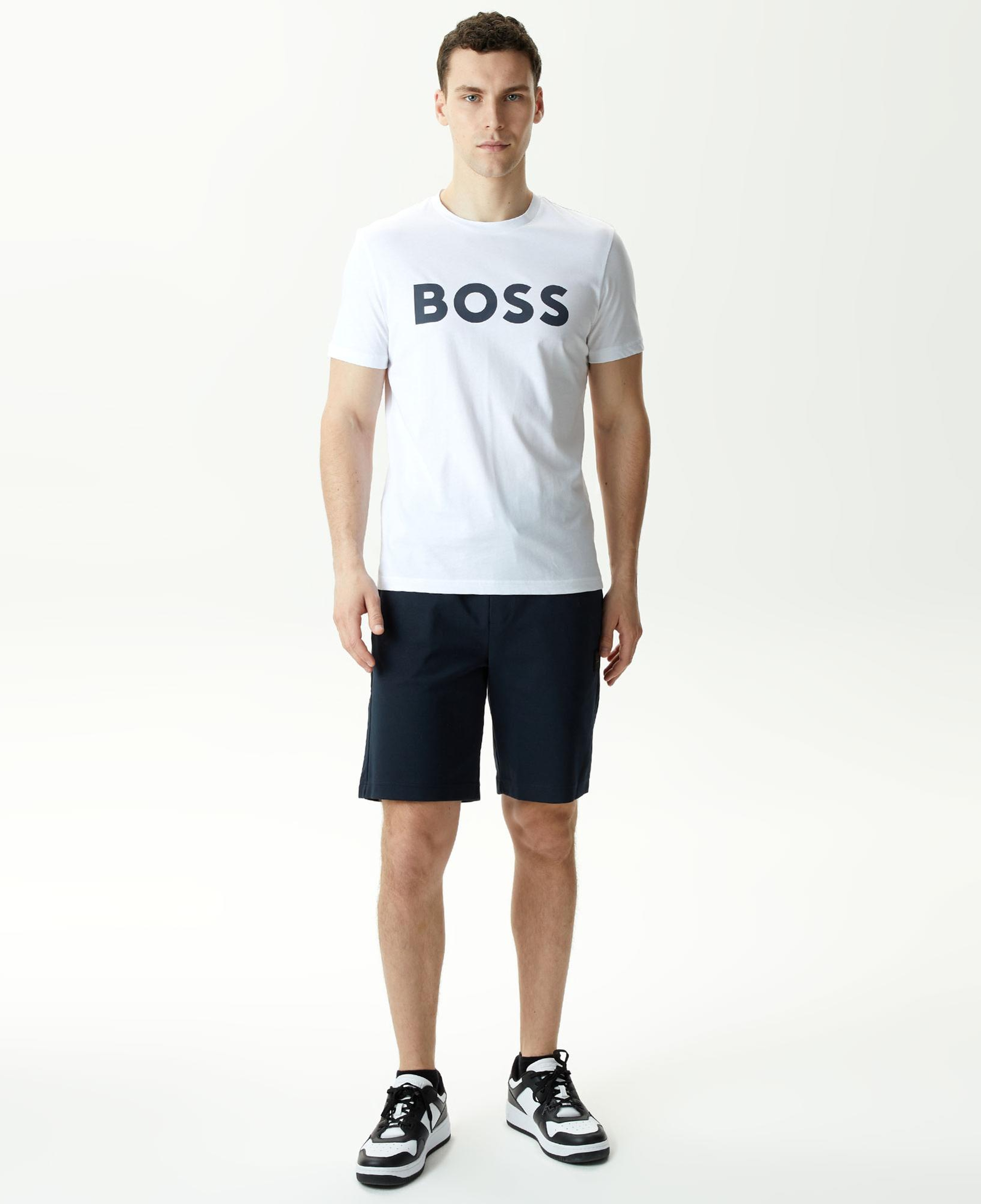 Boss Thinking Erkek Beyaz T-Shirt