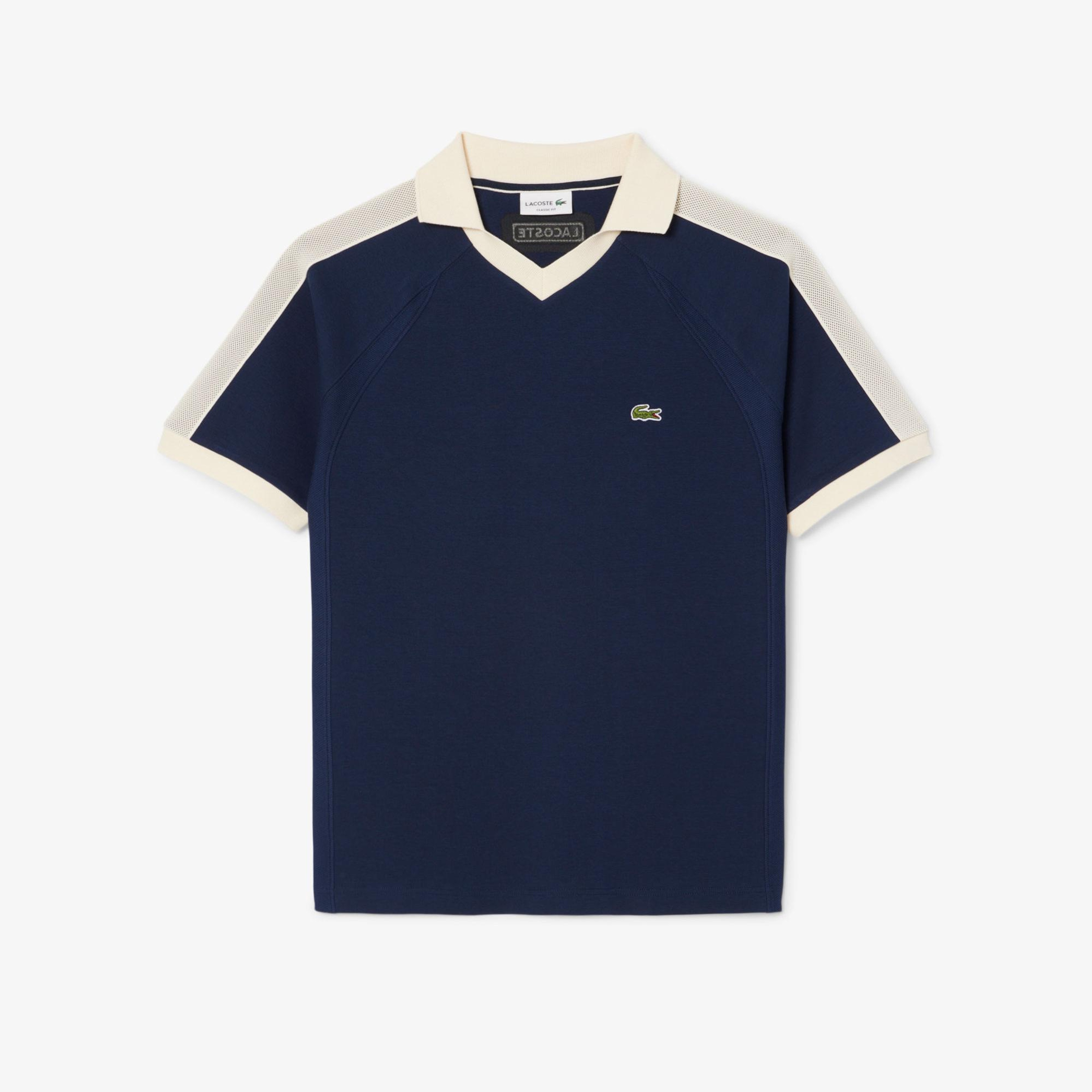 Lacoste Erkek Classic Fit Renk Bloklu Lacivert Polo