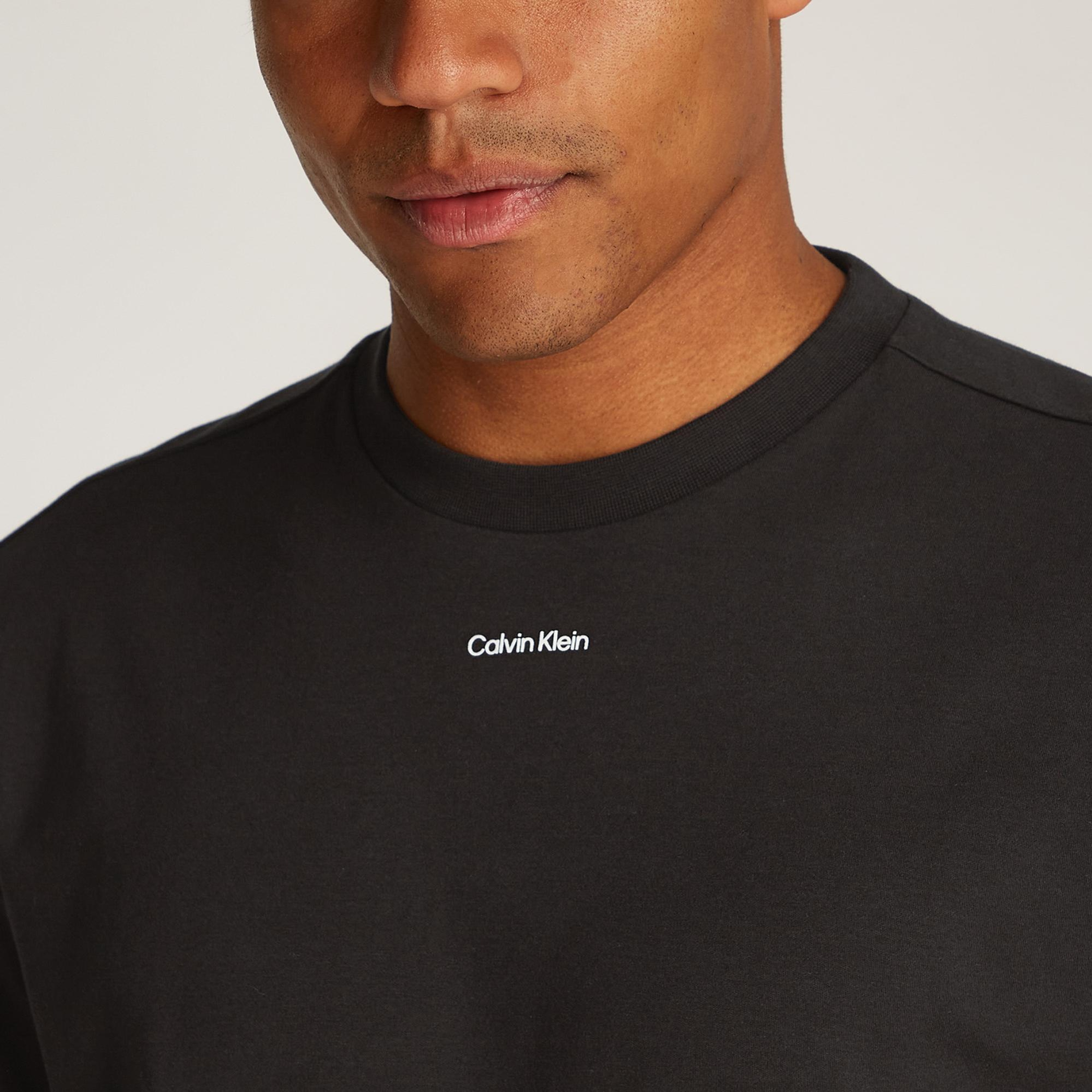 Calvin Klein Nano Logo İnterlo Erkek Siyah T-Shirt