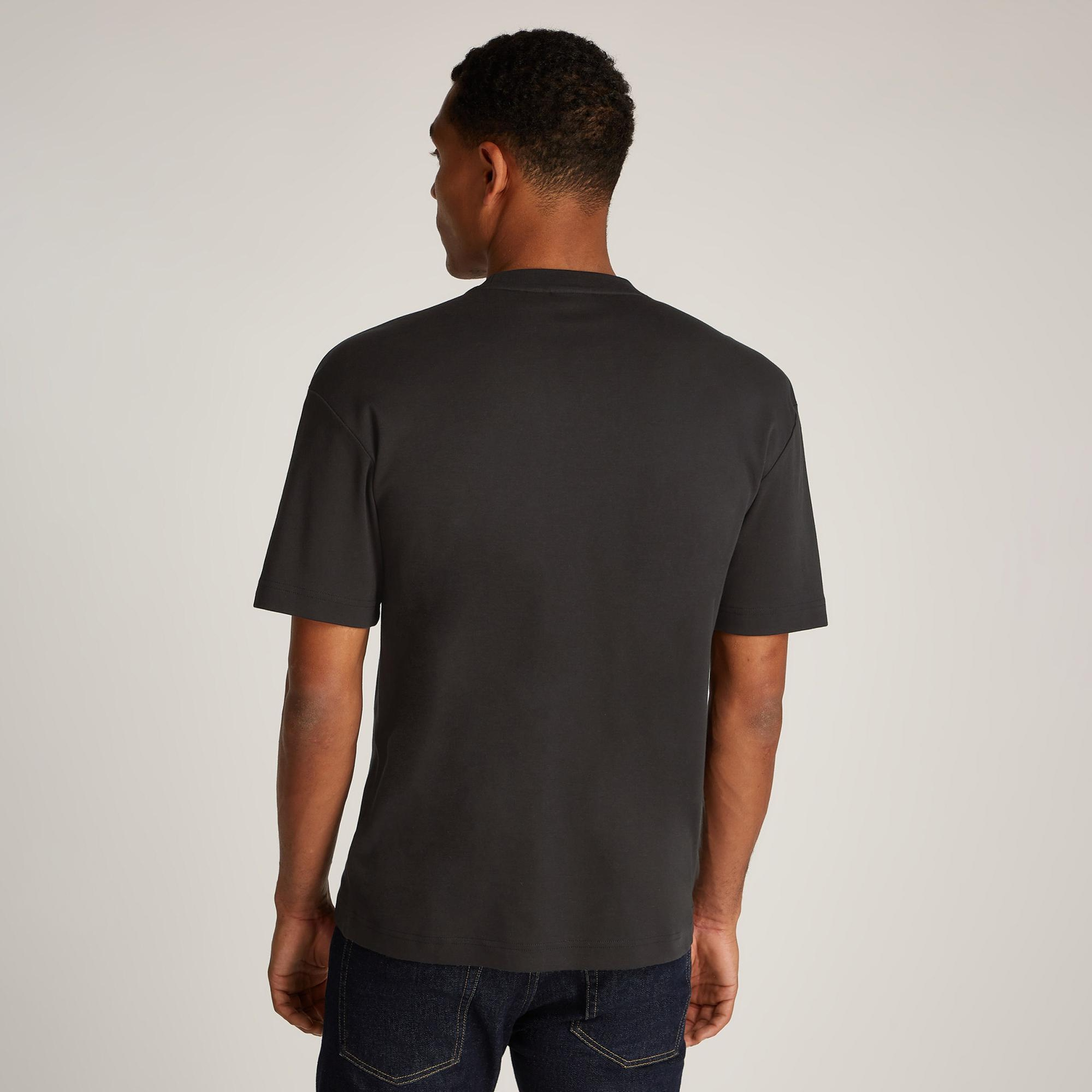 Calvin Klein Nano Logo İnterlo Erkek Siyah T-Shirt