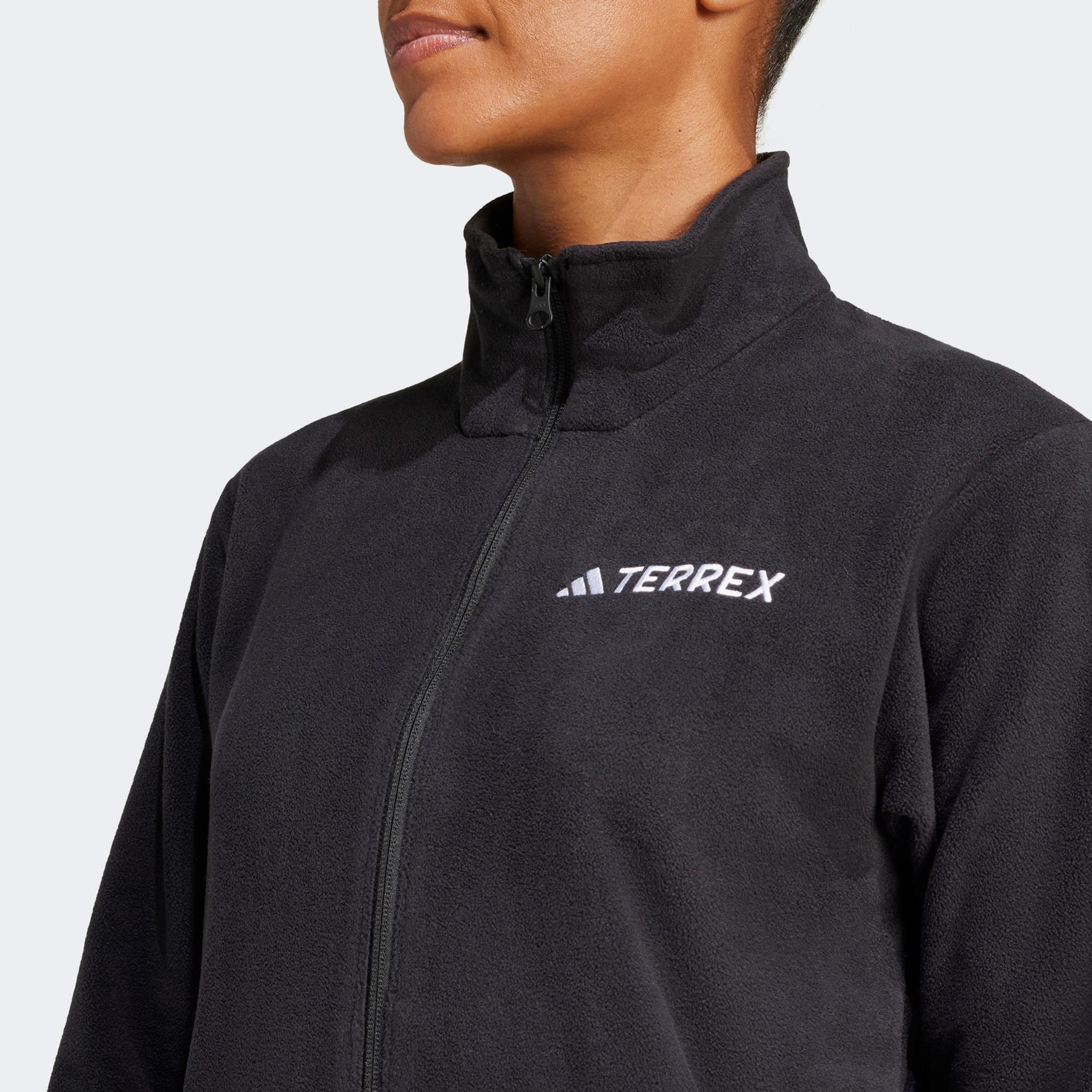 adidas Mountain Essentials Full-Zip Fleece Kadın Siyah Polar