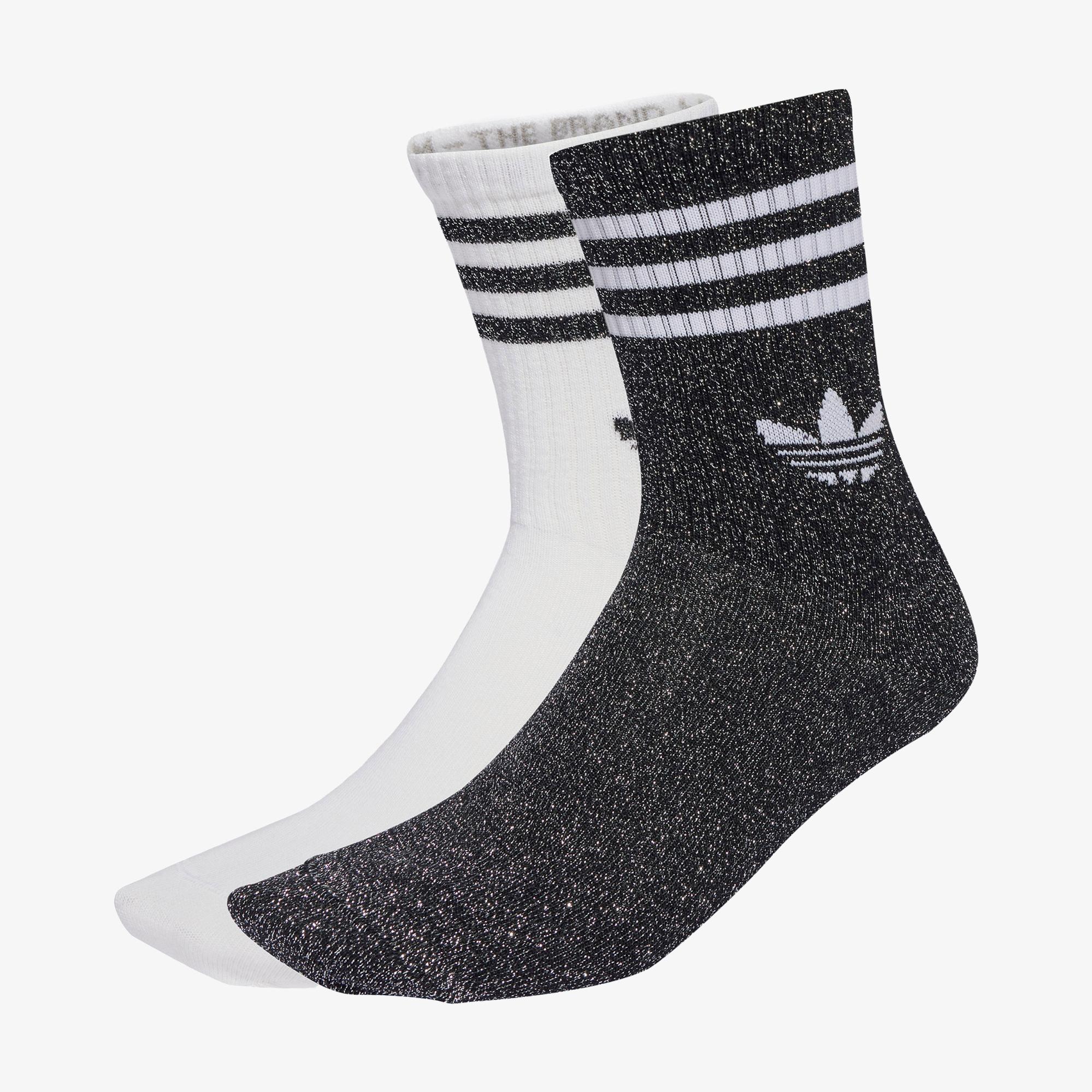 adidas 3-Stripes Glitter Crew 2 Unisex Siyah Çorap