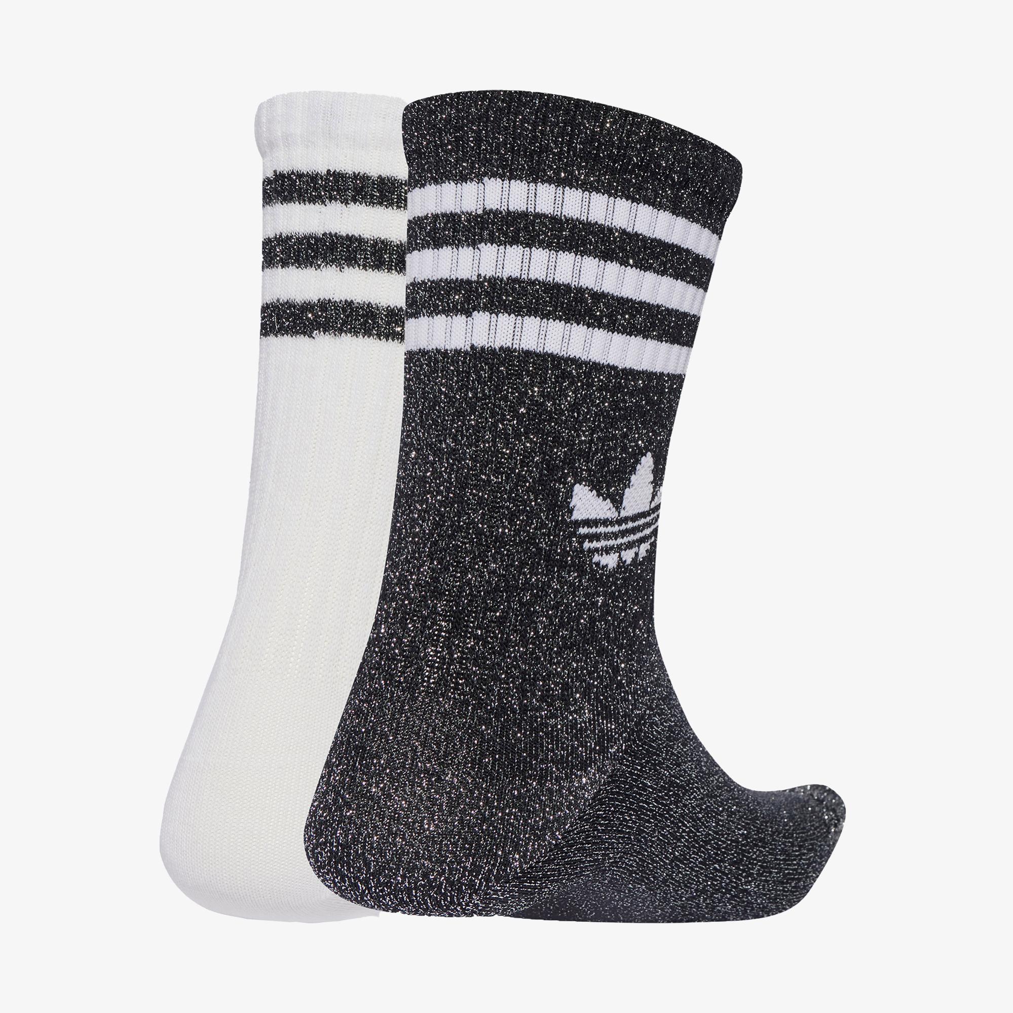 adidas 3-Stripes Glitter Crew 2 Unisex Siyah Çorap