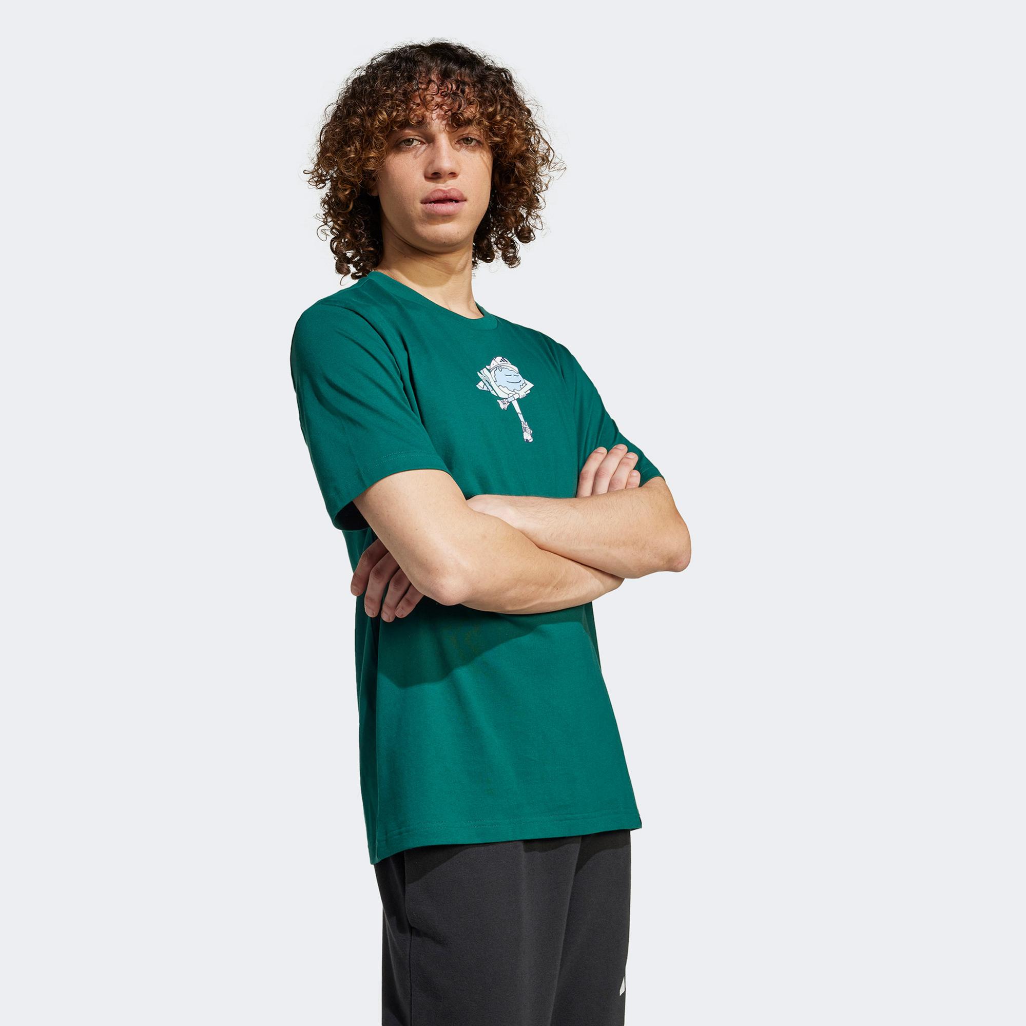 adidas Earth Day Graphic Erkek Yeşil T-Shirt