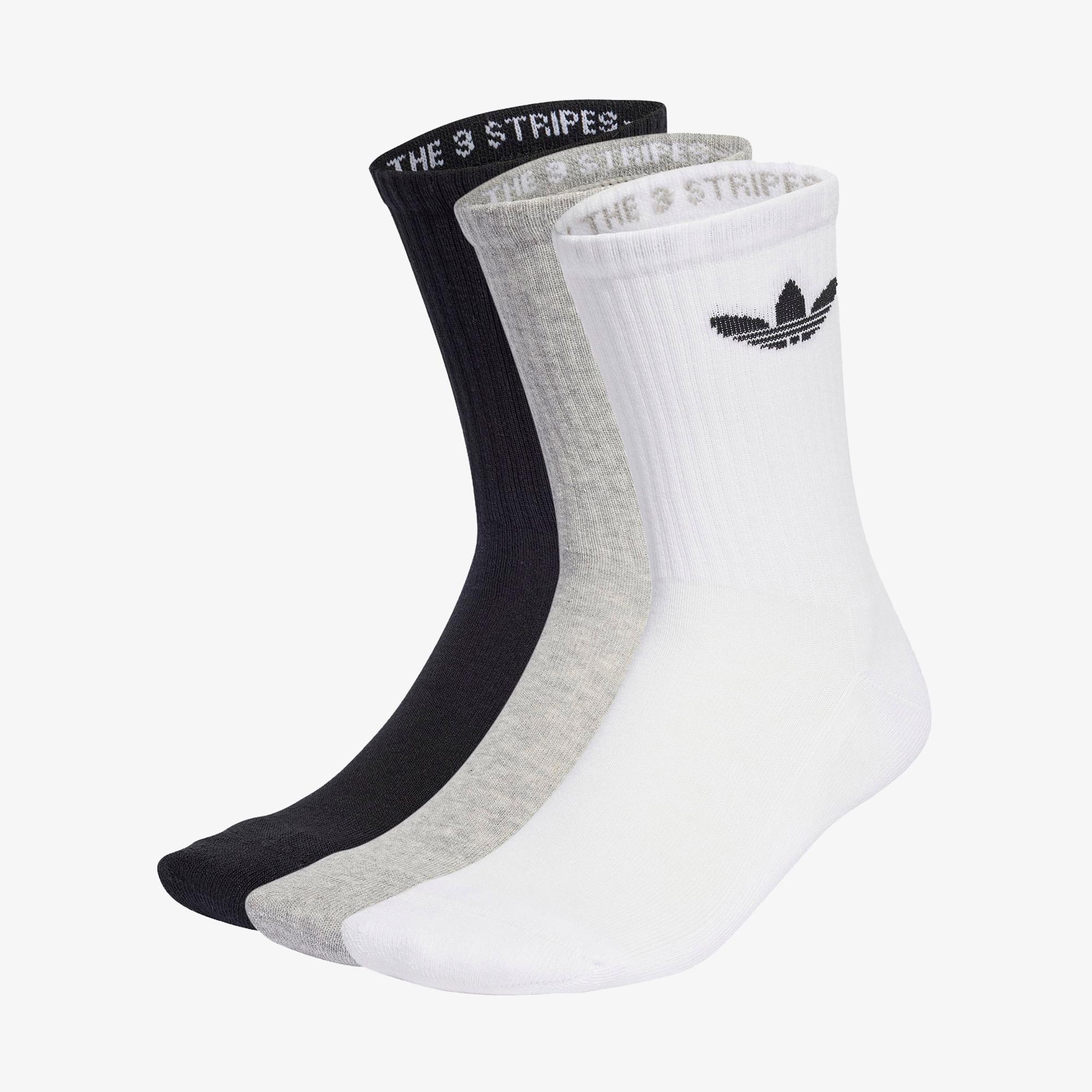 adidas Trefoil Cushion Crew 3' lü Unisex Beyaz Çorap