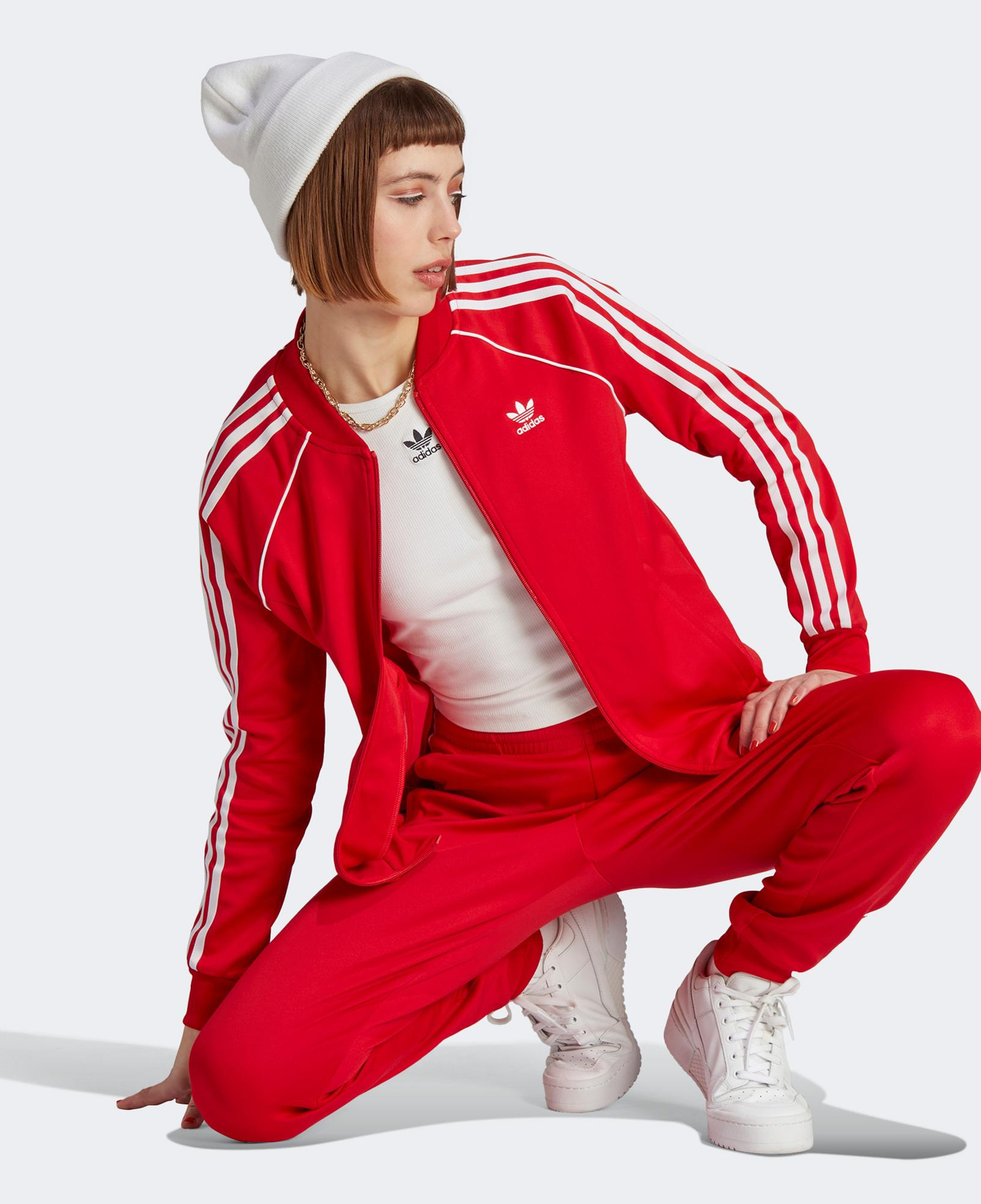 adidas Adicolor Classics Kadın Kırmızı Sweatshirt