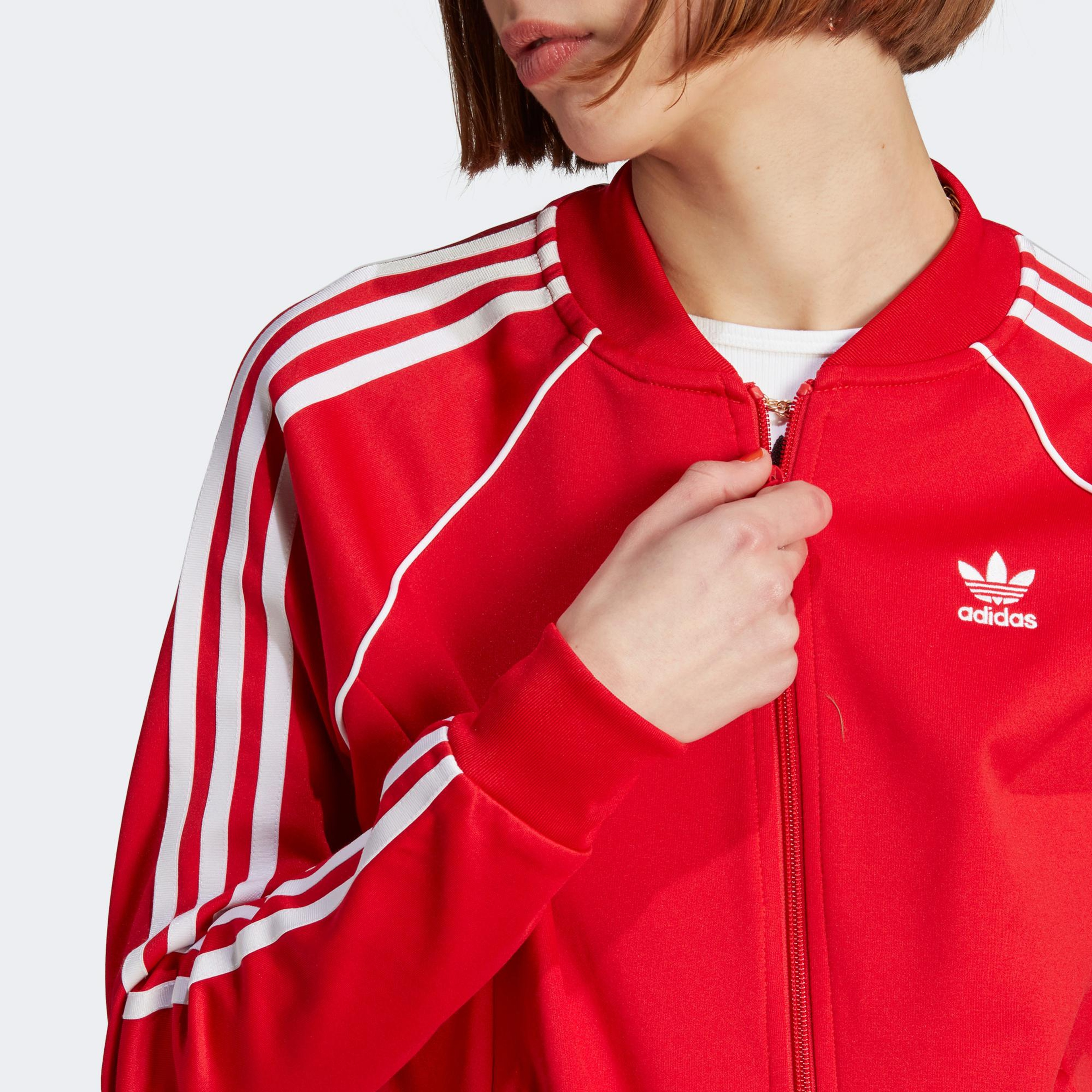 adidas Adicolor Classics Kadın Kırmızı Sweatshirt
