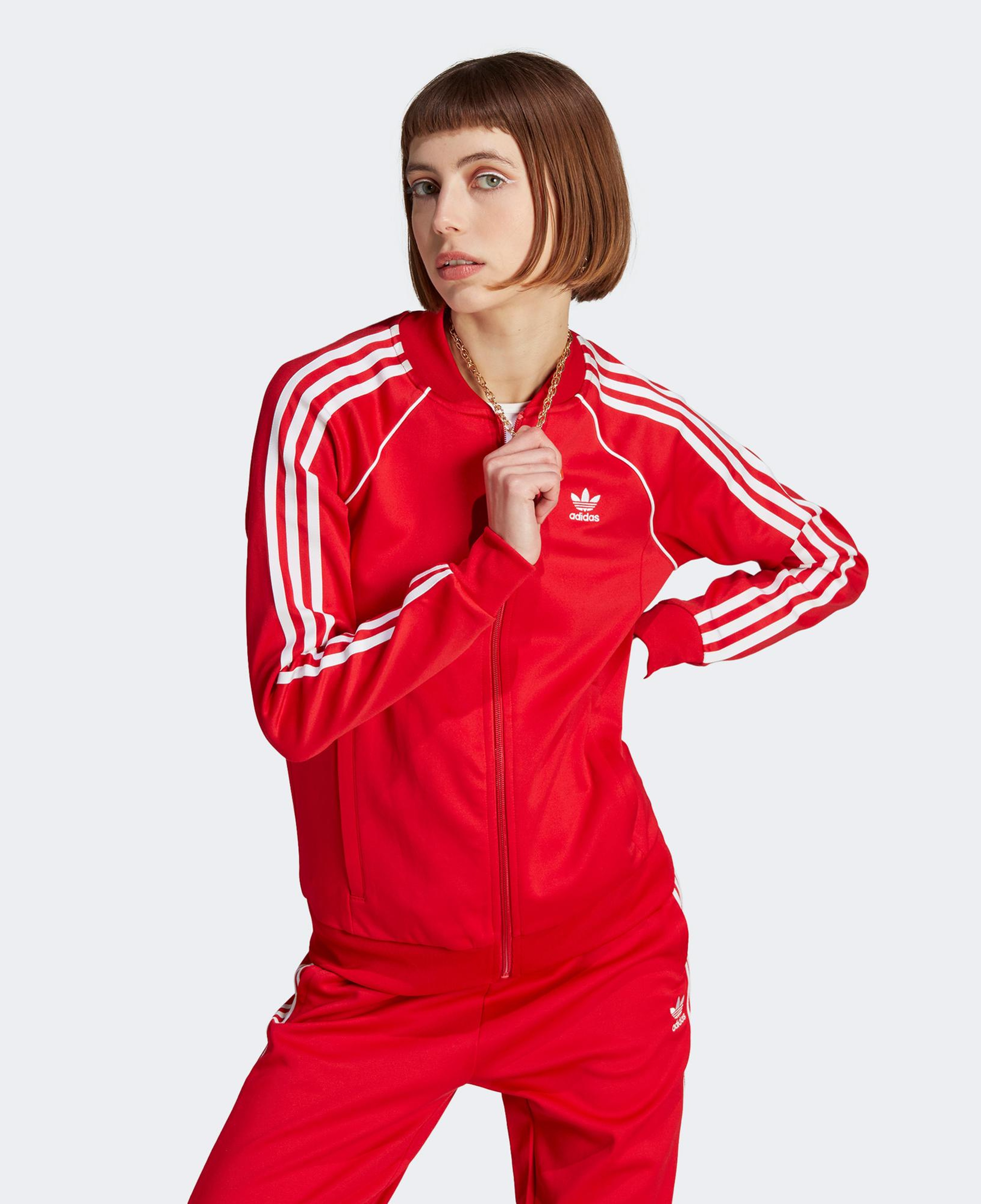 adidas Adicolor Classics Kadın Kırmızı Sweatshirt
