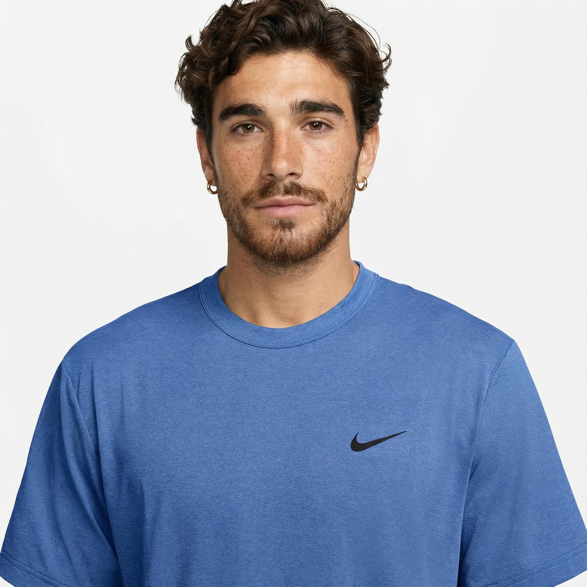 Nike Dri-Fit Hyverse Erkek Mavi T-Shirt