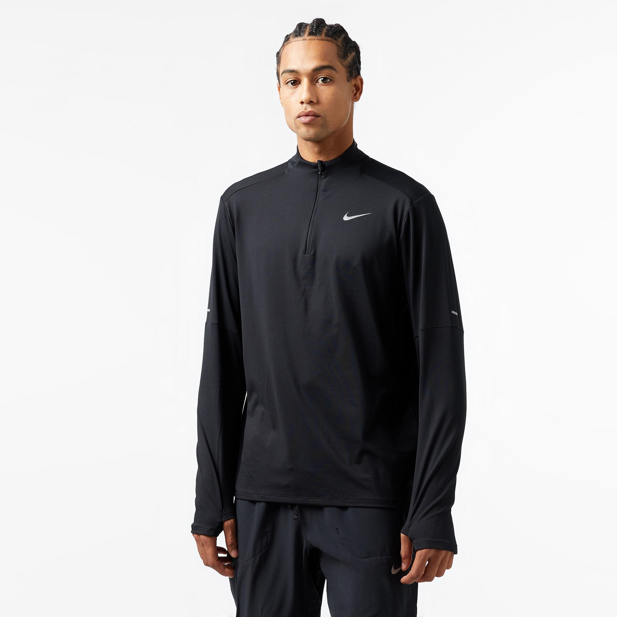 Nike Dri-Fit Element Hz Erkek Siyah Uzun Kollu T-Shirt