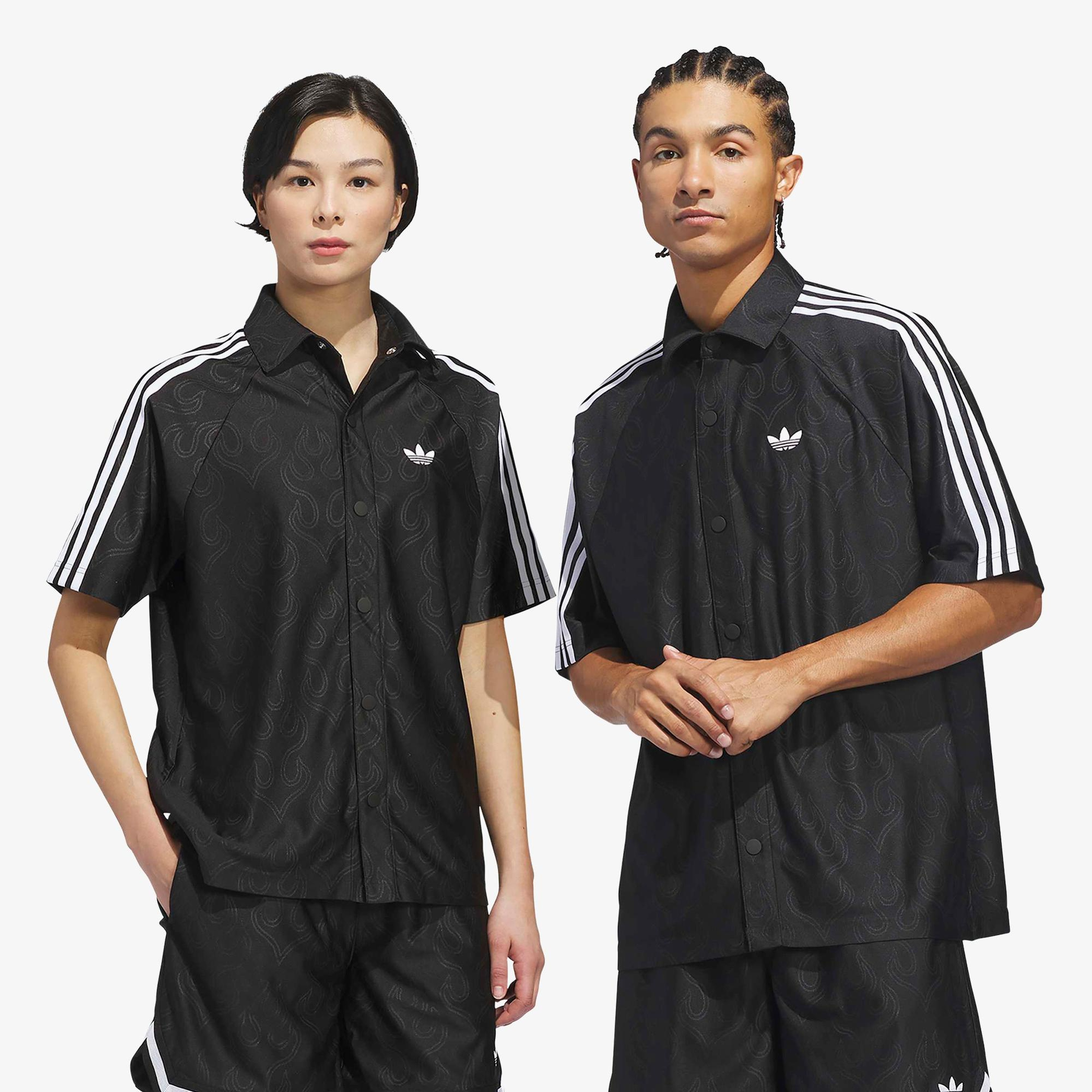 adidas Jacquard Unisex Siyah Gömlek