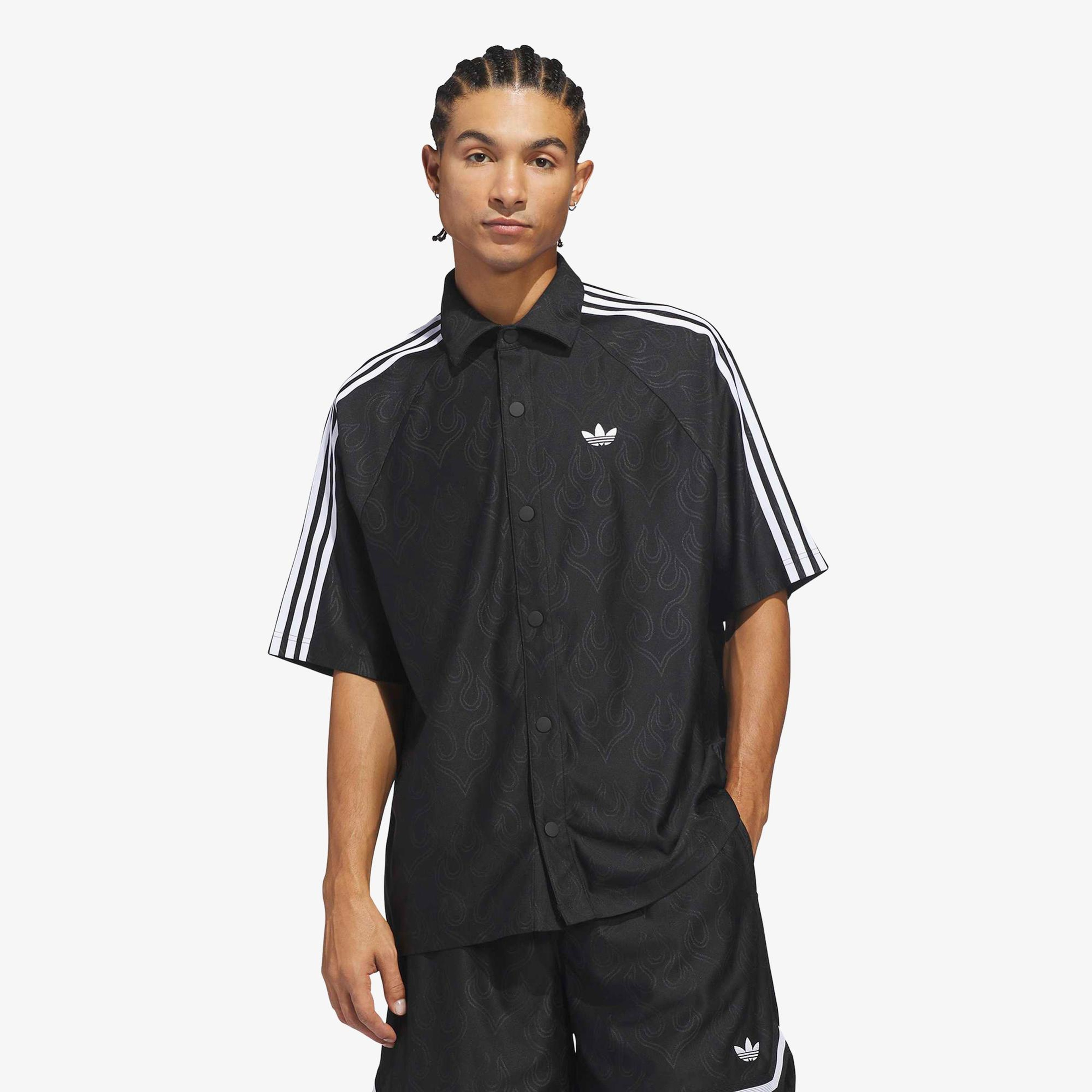 adidas Jacquard Unisex Siyah Gömlek
