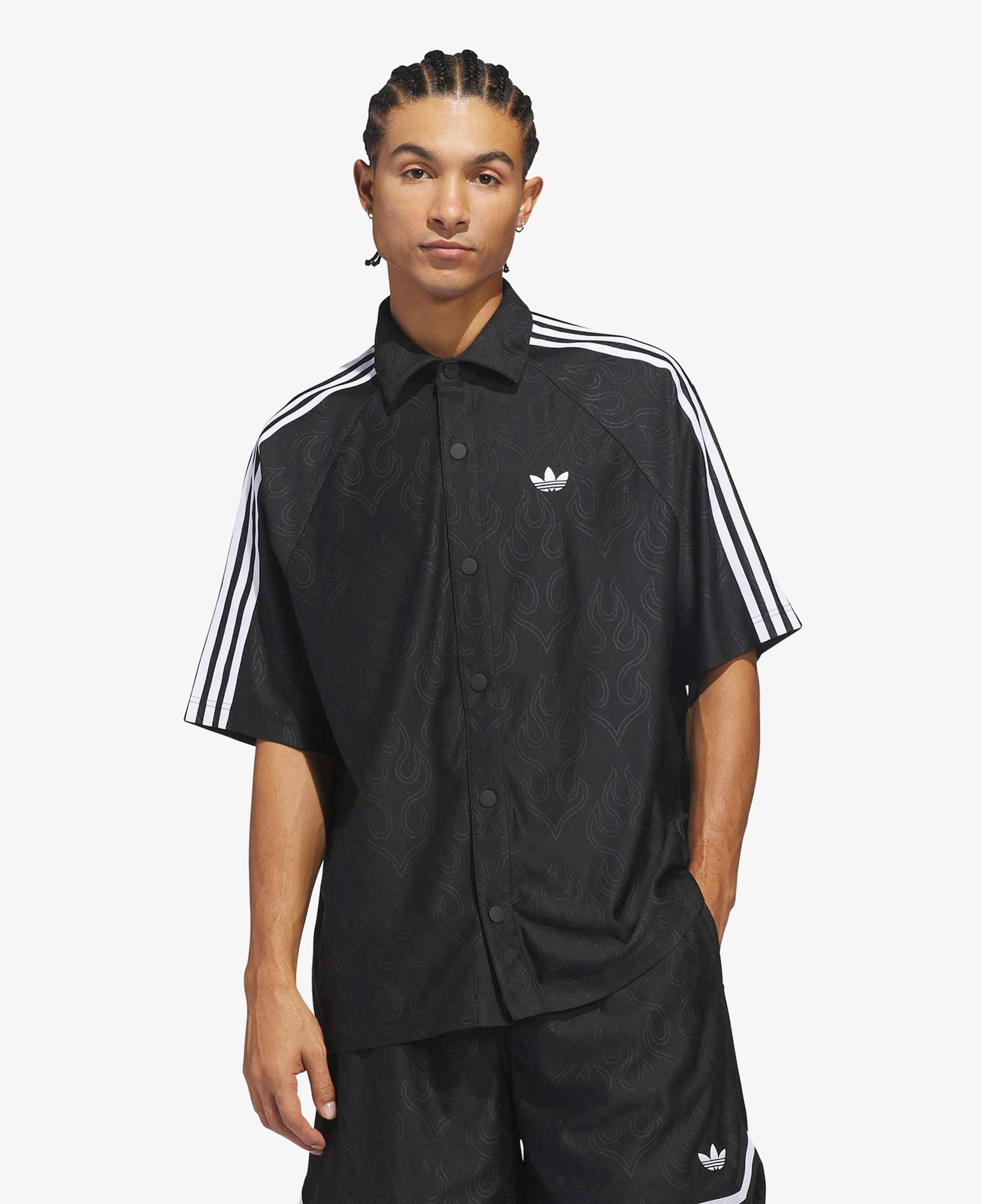 adidas Jacquard Unisex Siyah Gömlek