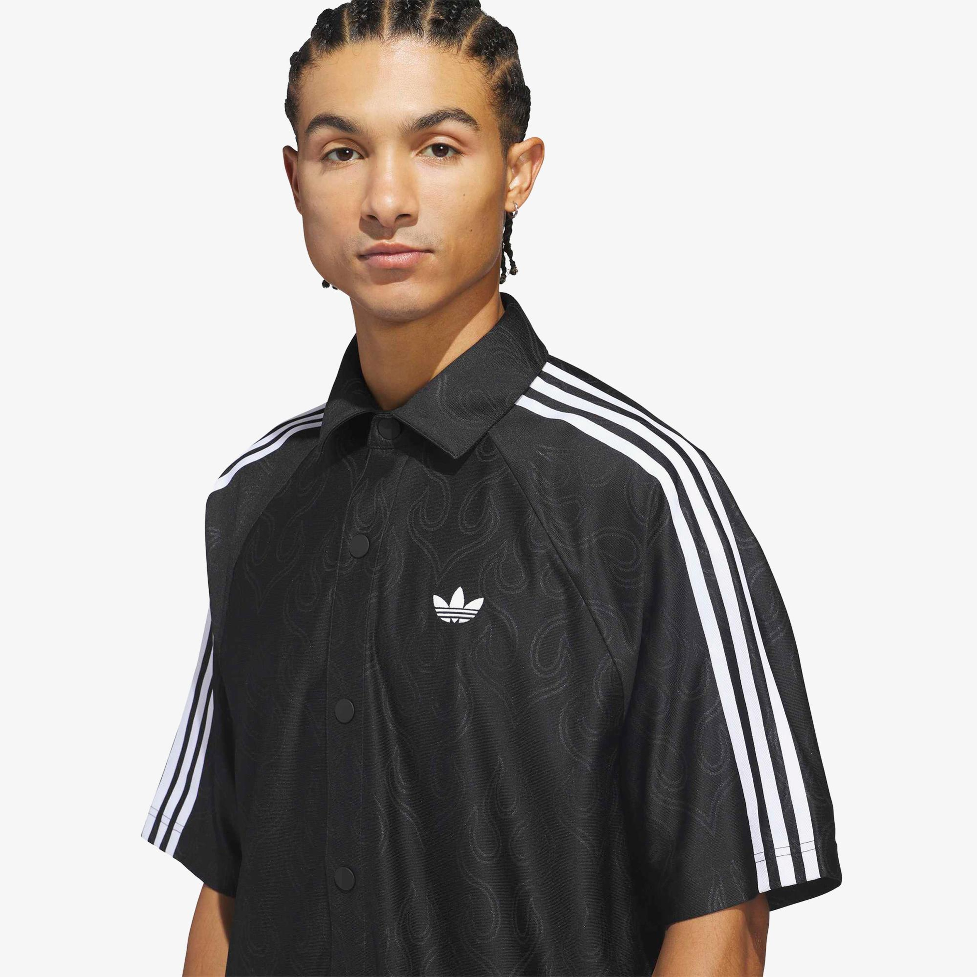 adidas Jacquard Unisex Siyah Gömlek