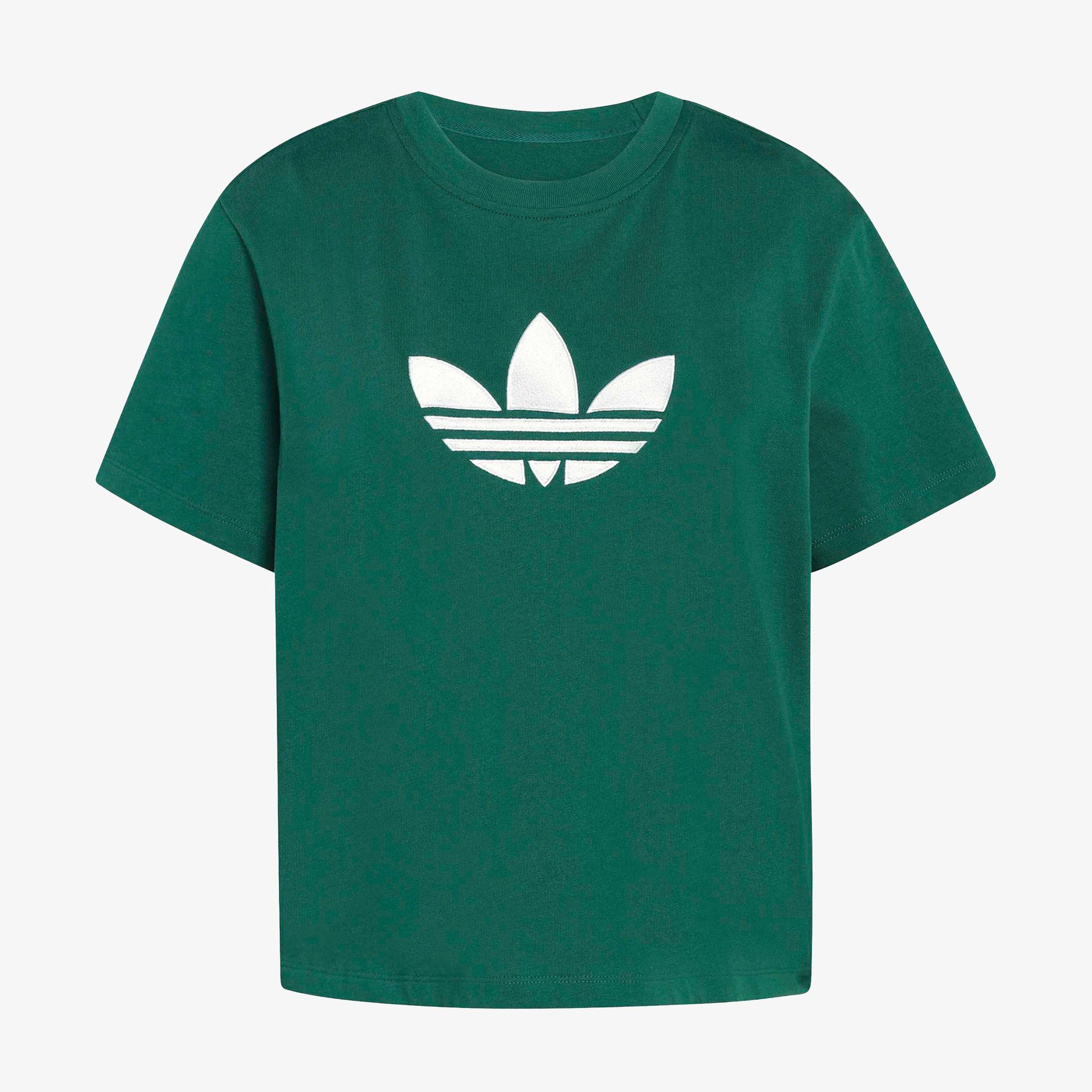 adidas Trefoil Boxy Kadın Yeşil T-Shirt