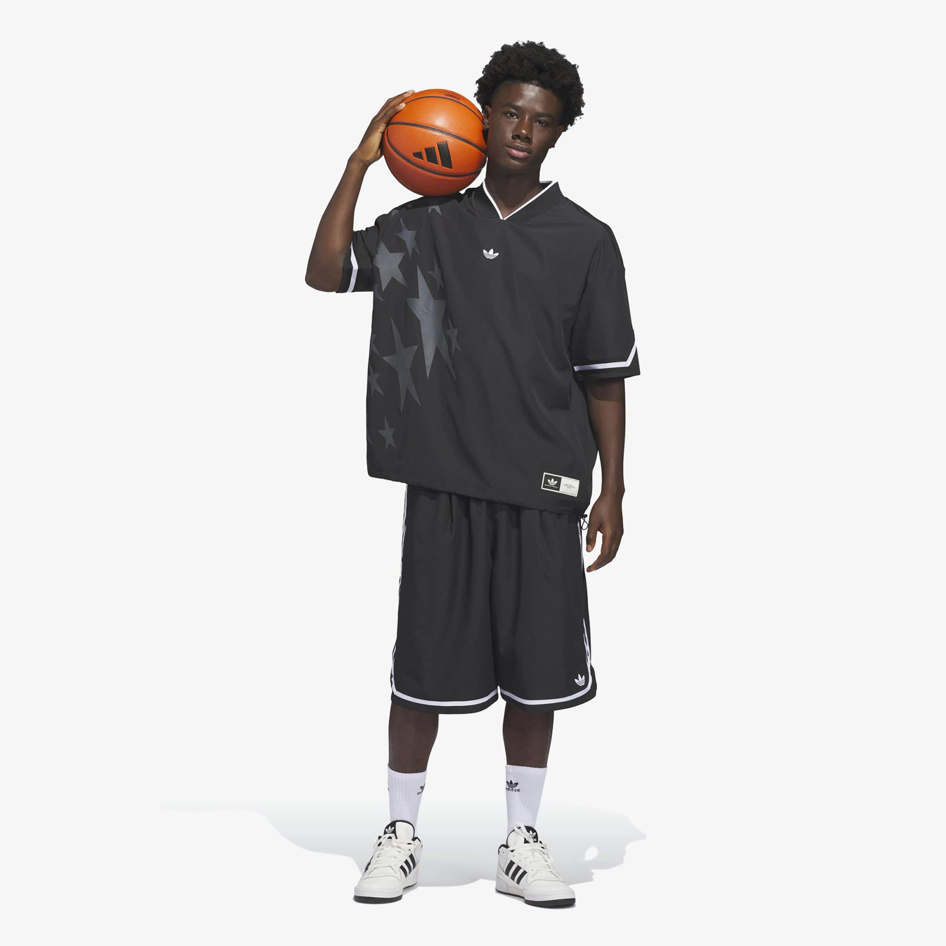 adidas Originals Basketball Star Warm Up Unisex Siyah T-Shirt