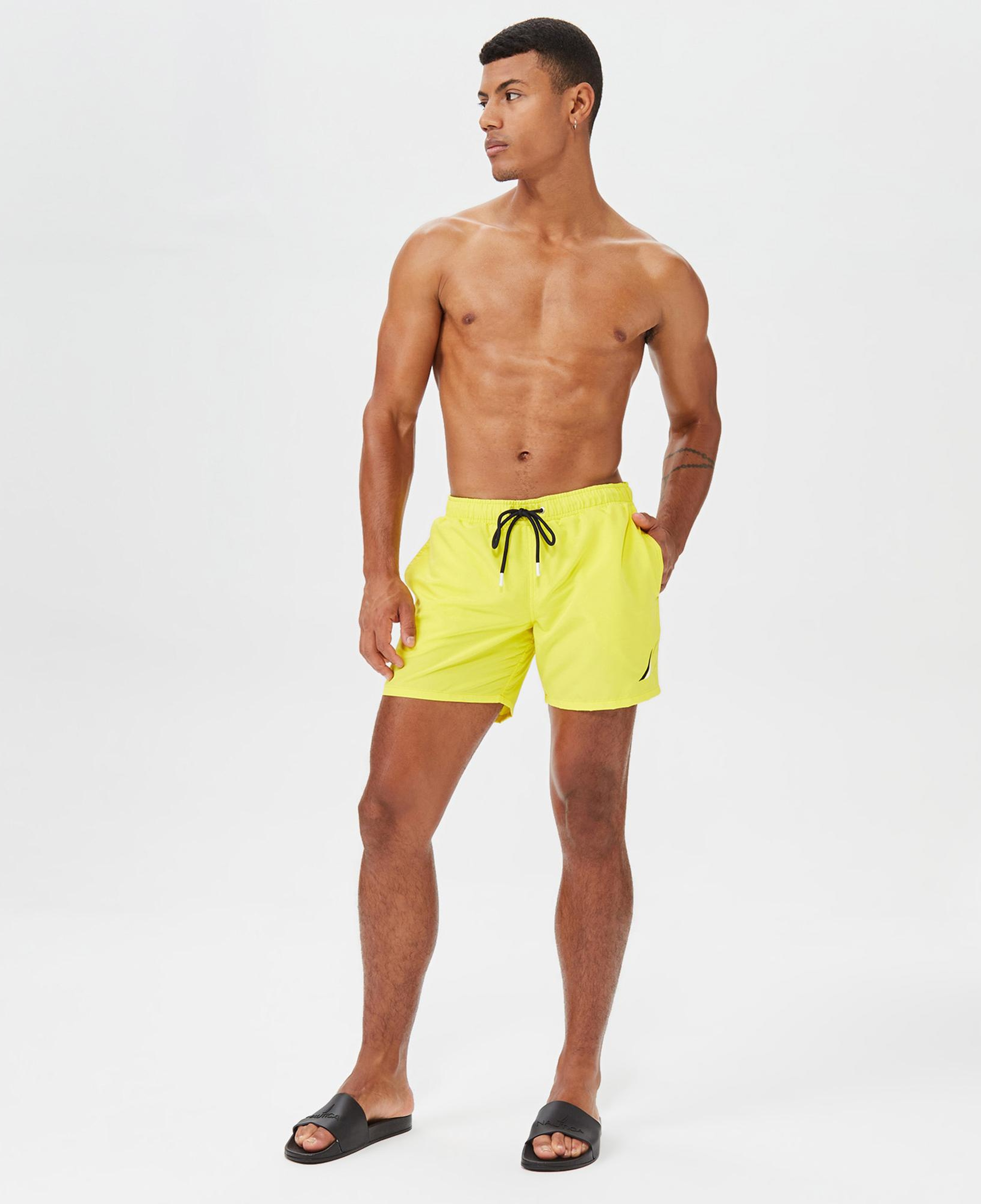 Nautica Erkek Sarı Standart Fit Deniz Şortu