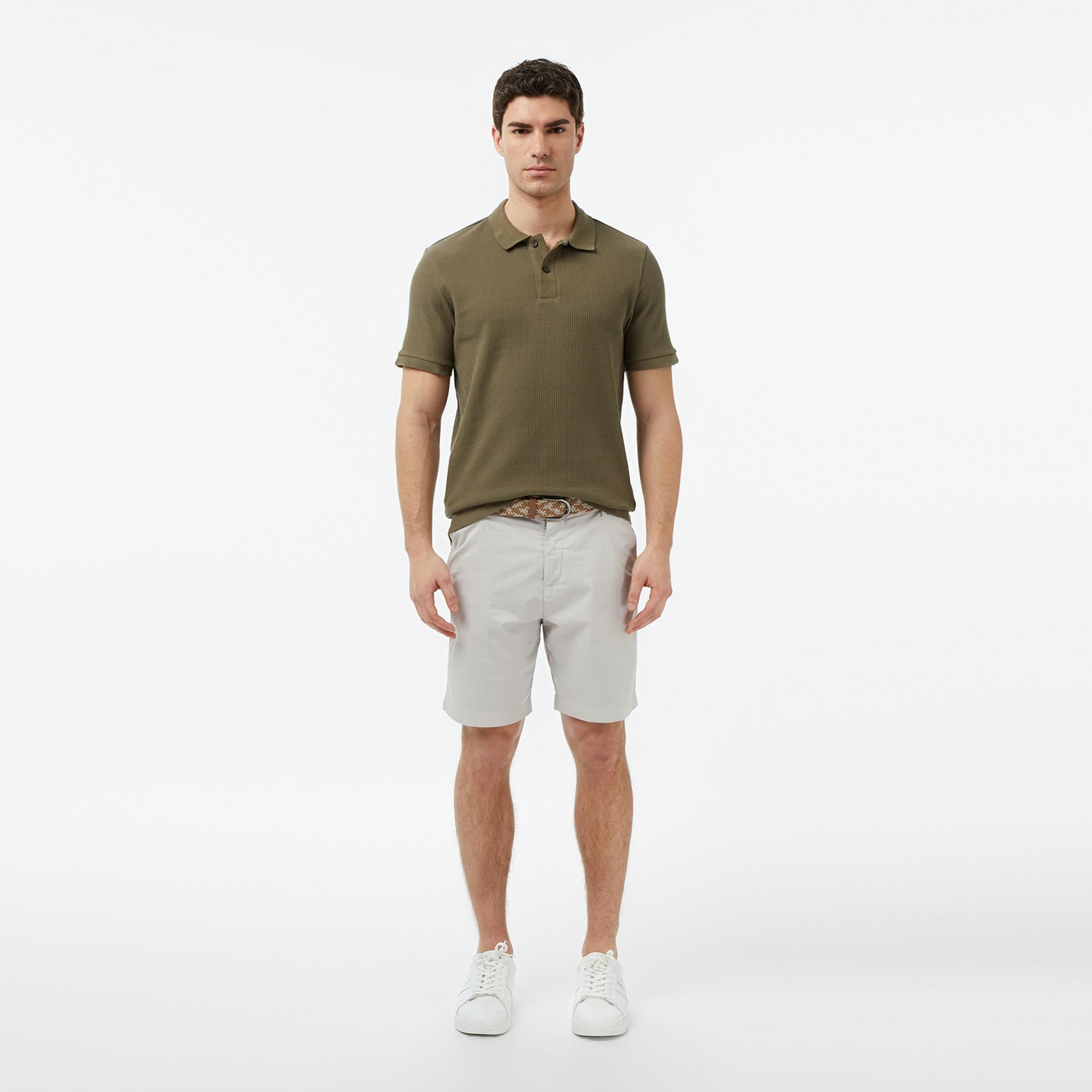 Nautica Erkek Yeşil Slim Fit Polo Yaka T-Shirt