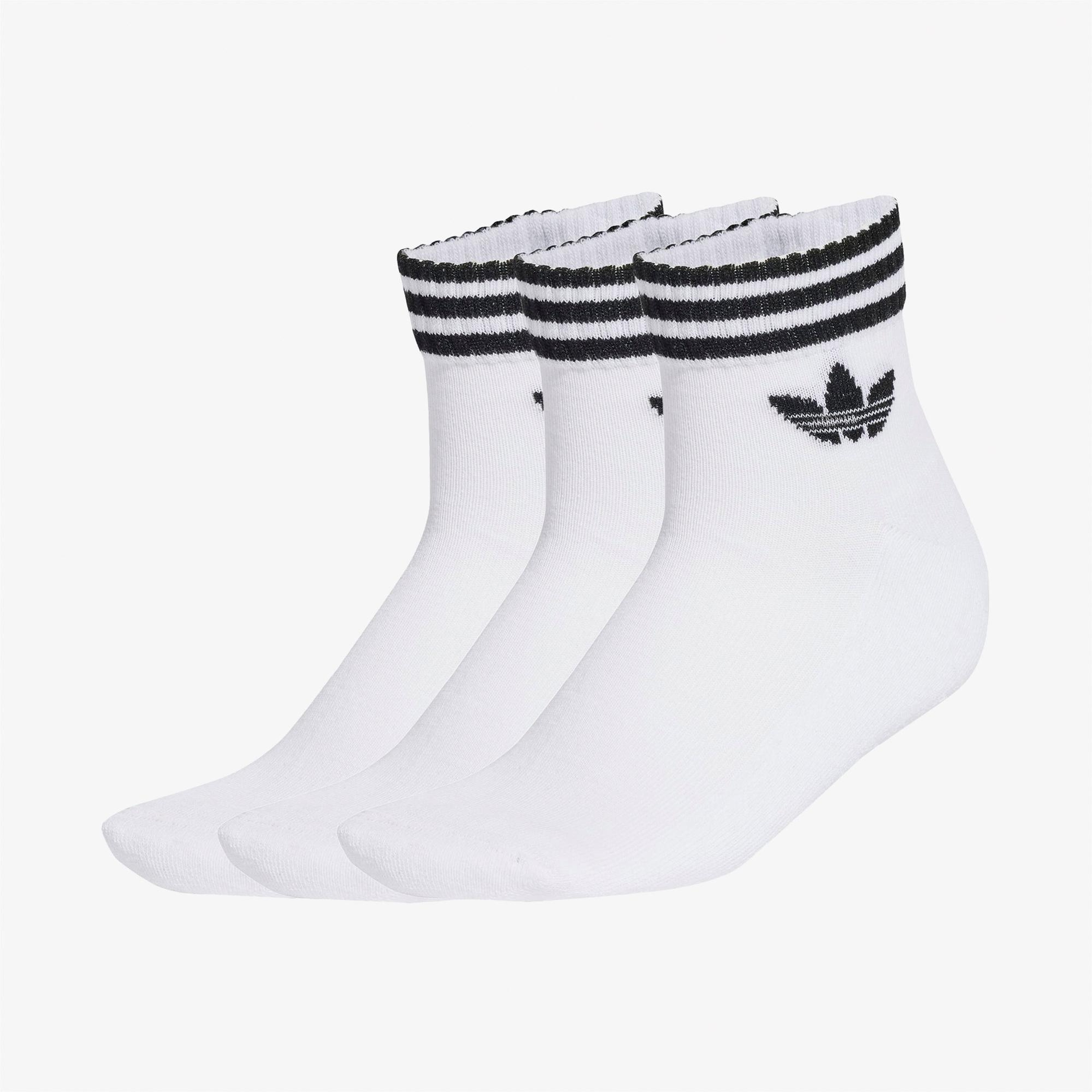 adidas 3-Stripes Ankle 3' lü Unisex Beyaz Çorap