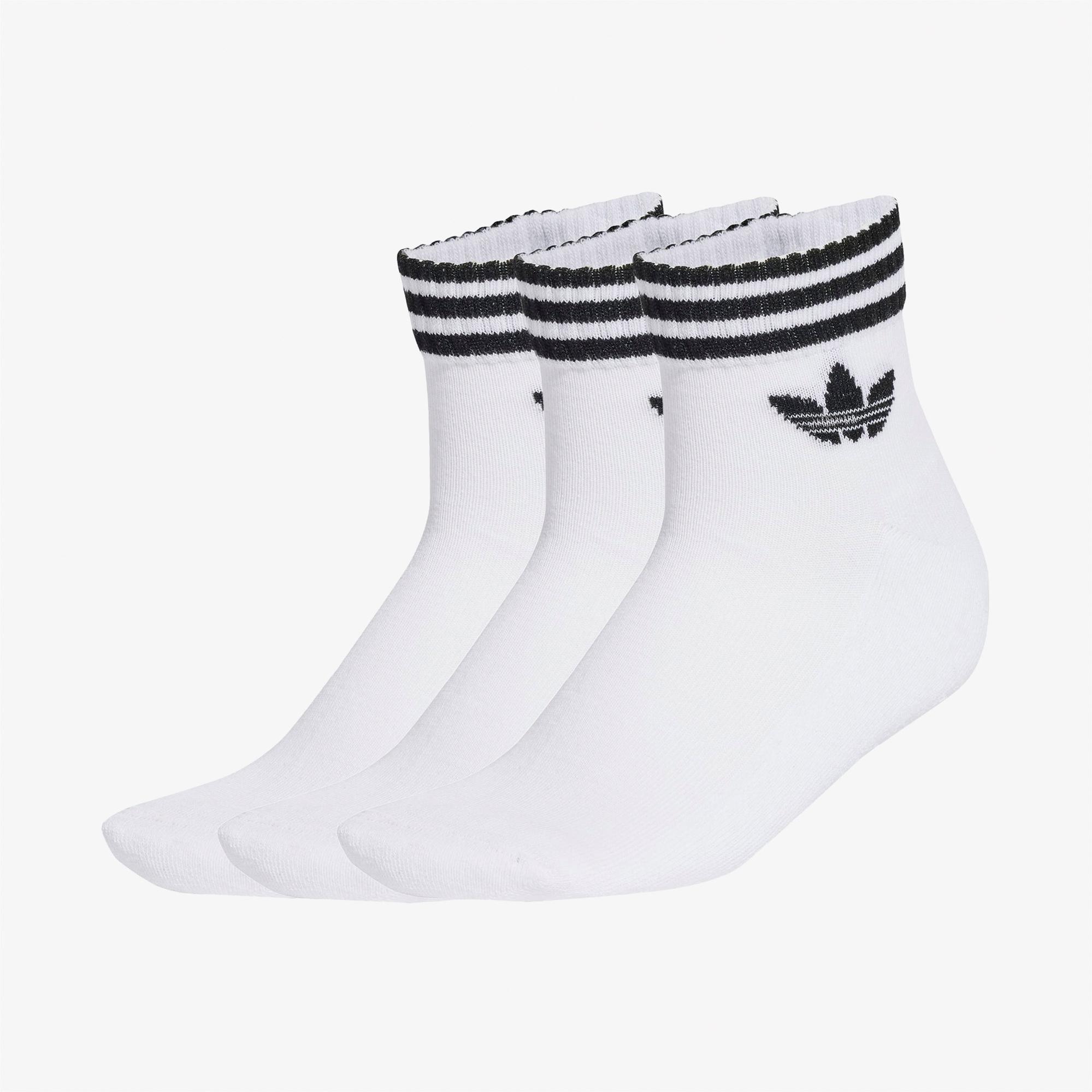 adidas 3-Stripes Ankle 3' lü Unisex Beyaz Çorap