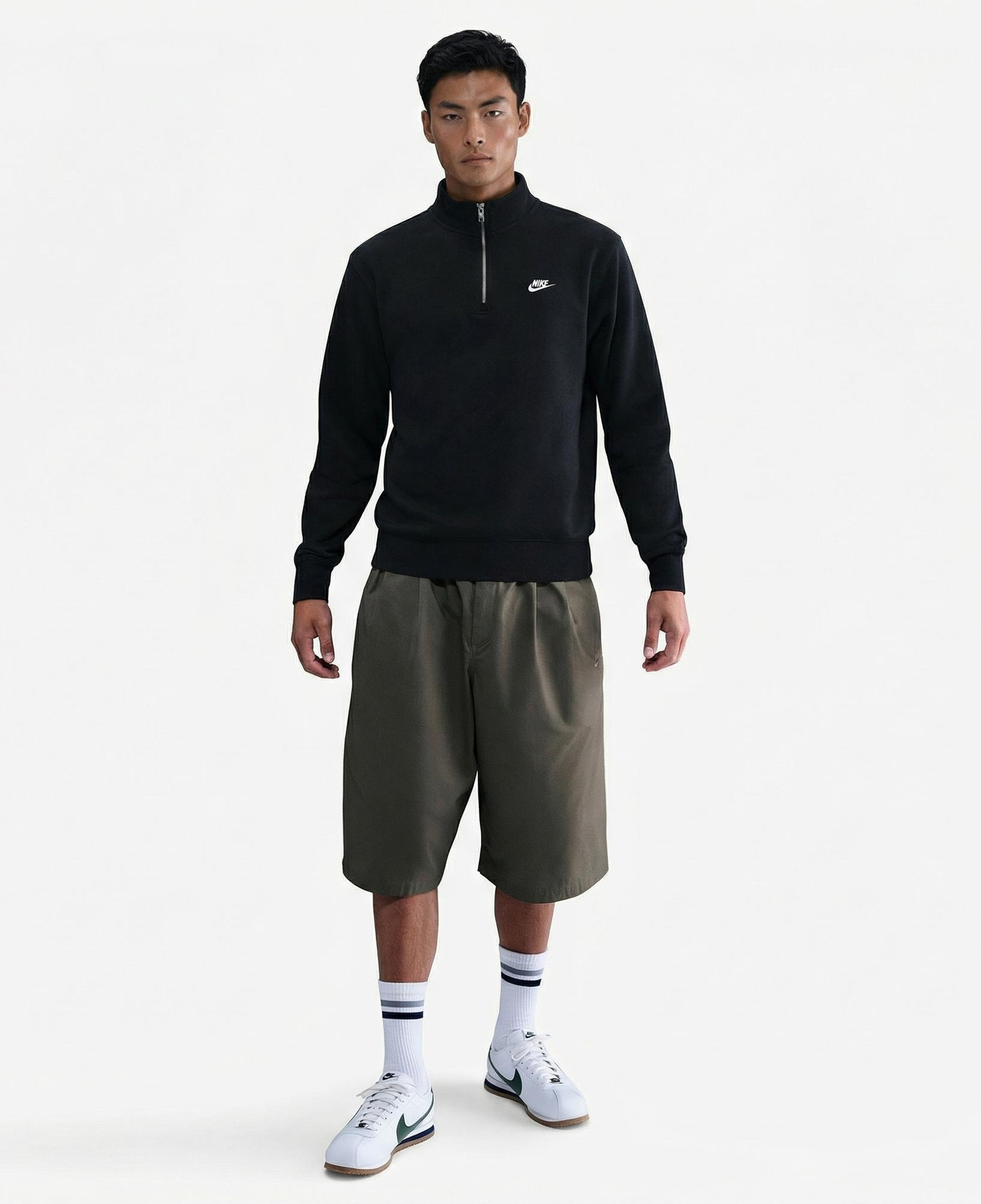 Nike Sportswear Club Fleece Top Erkek Siyah Sweatshirt