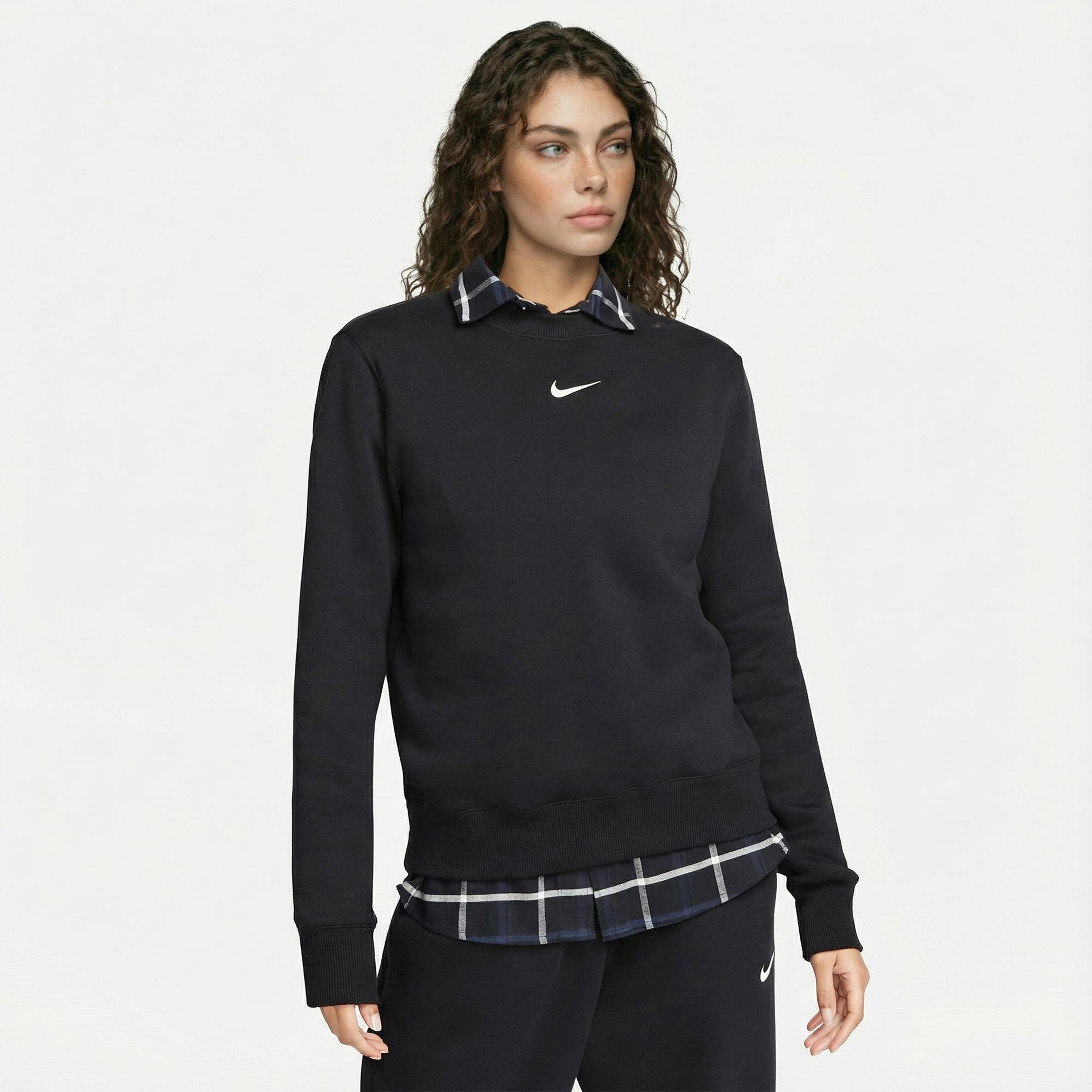 Nike Sportswear Phoenix Fleece Kadın Siyah Sweatshirt