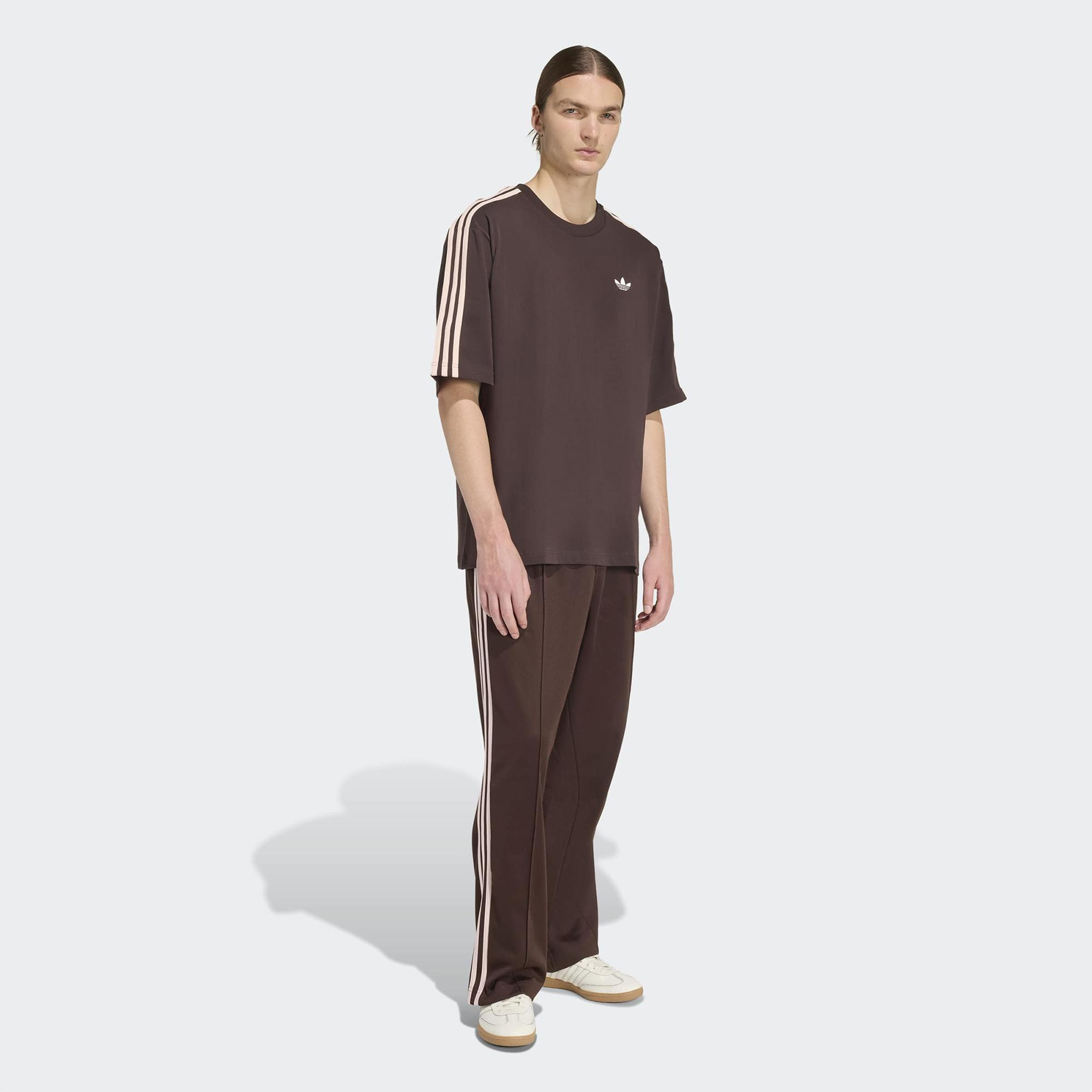adidas Adicolor 3-Stripes Erkek Kahverengi T-Shirt