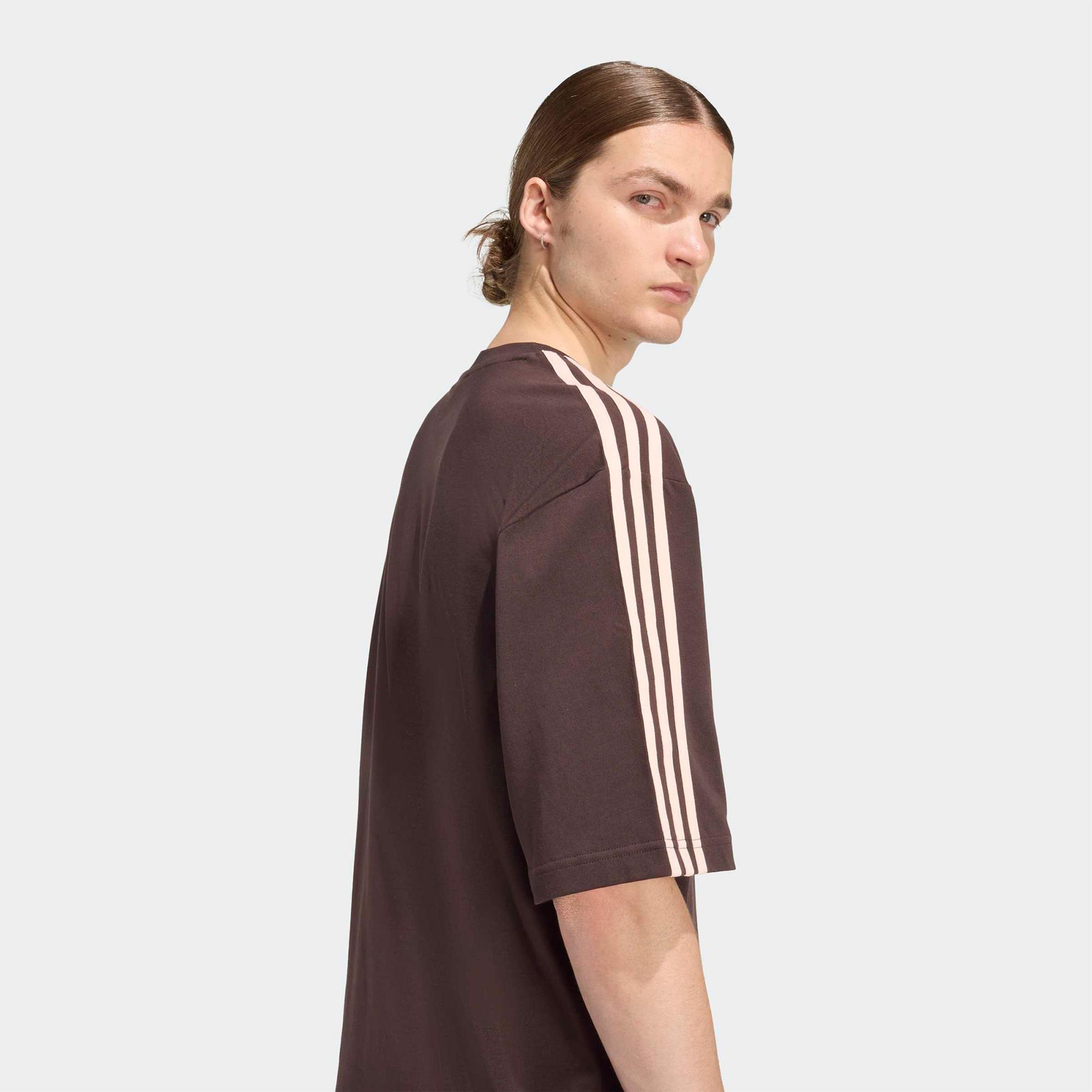 adidas Adicolor 3-Stripes Erkek Kahverengi T-Shirt