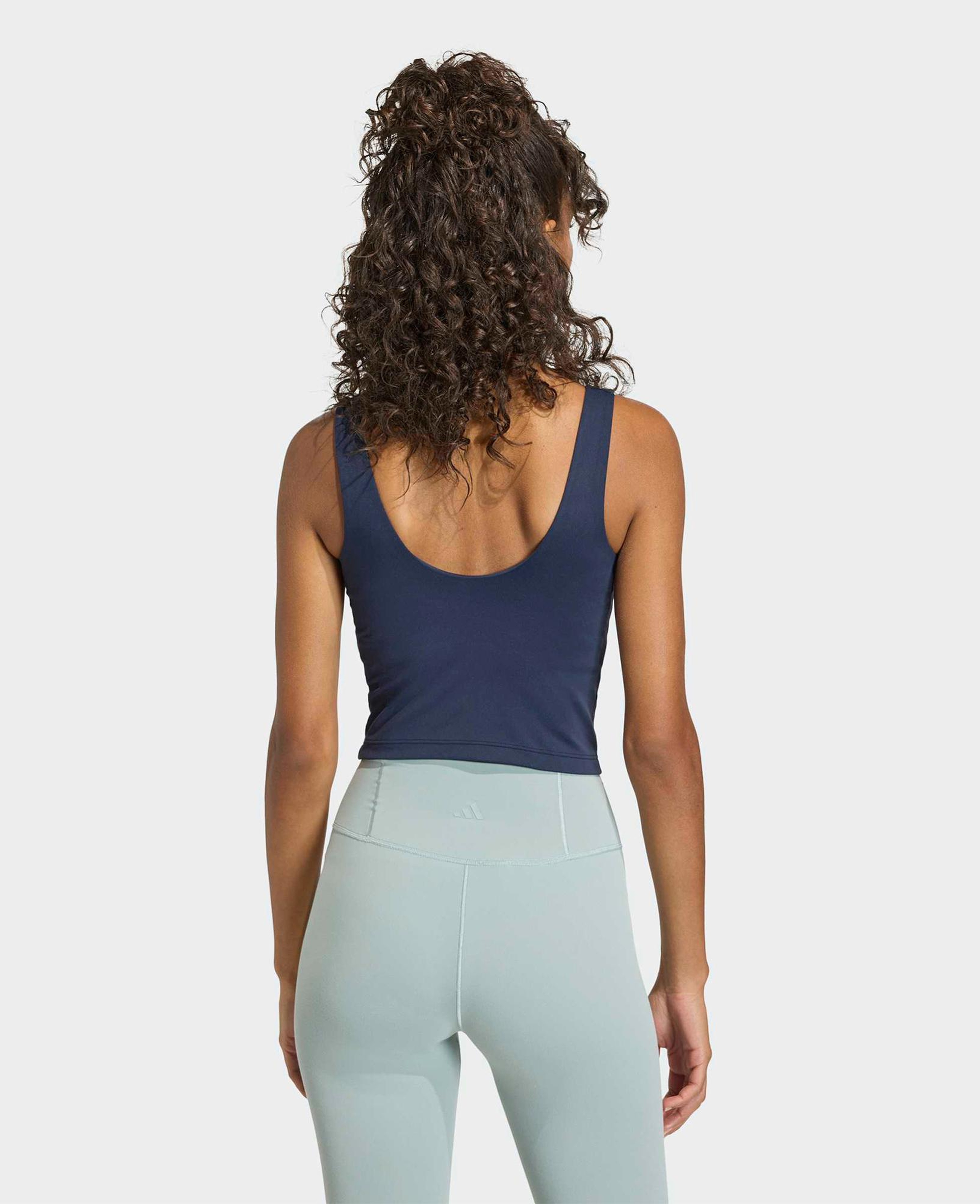 adidas 3-Stripes Studio All Me Kadın Lacivert Crop T-Shirt