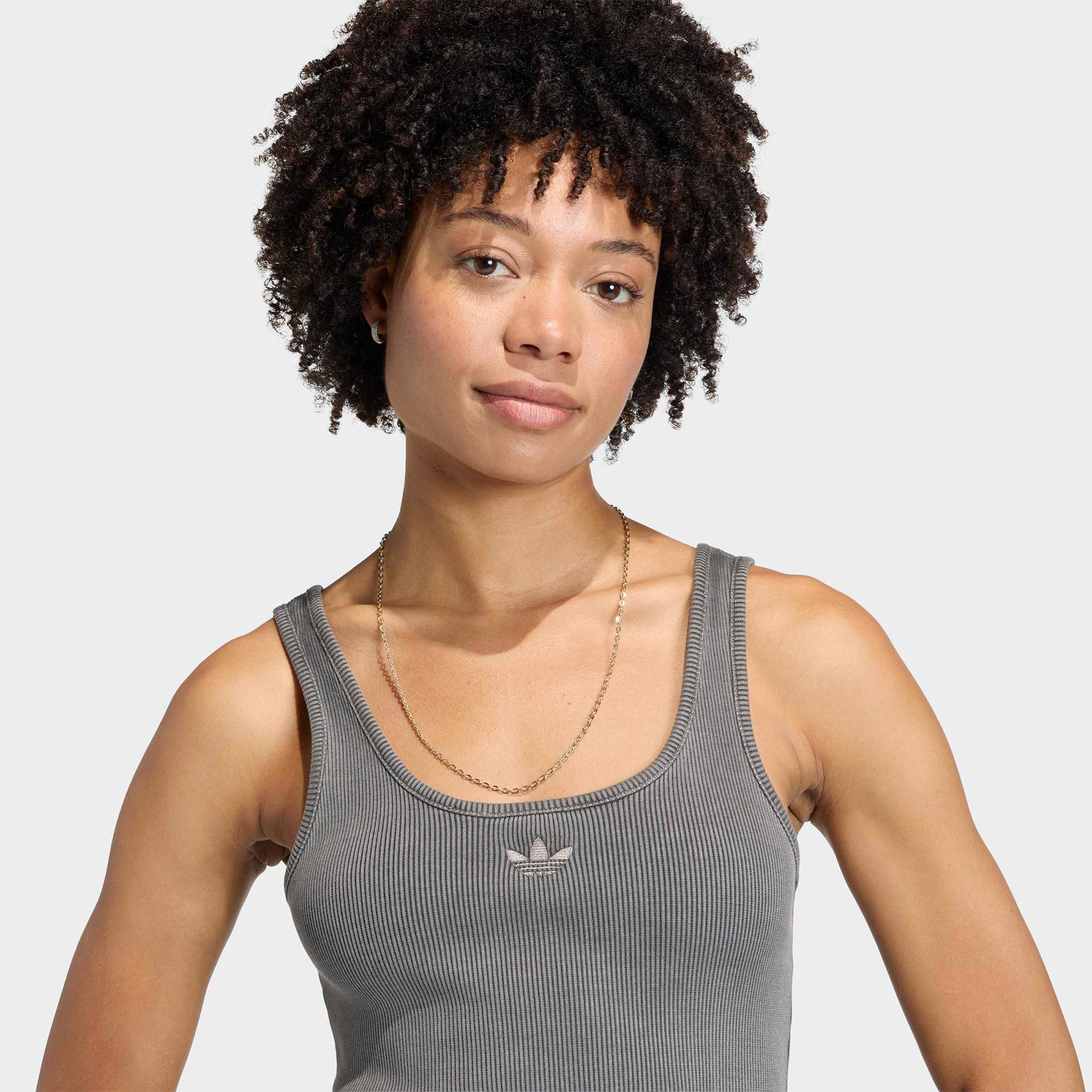 adidas Essentials Ribana Kadın Gri Elbise